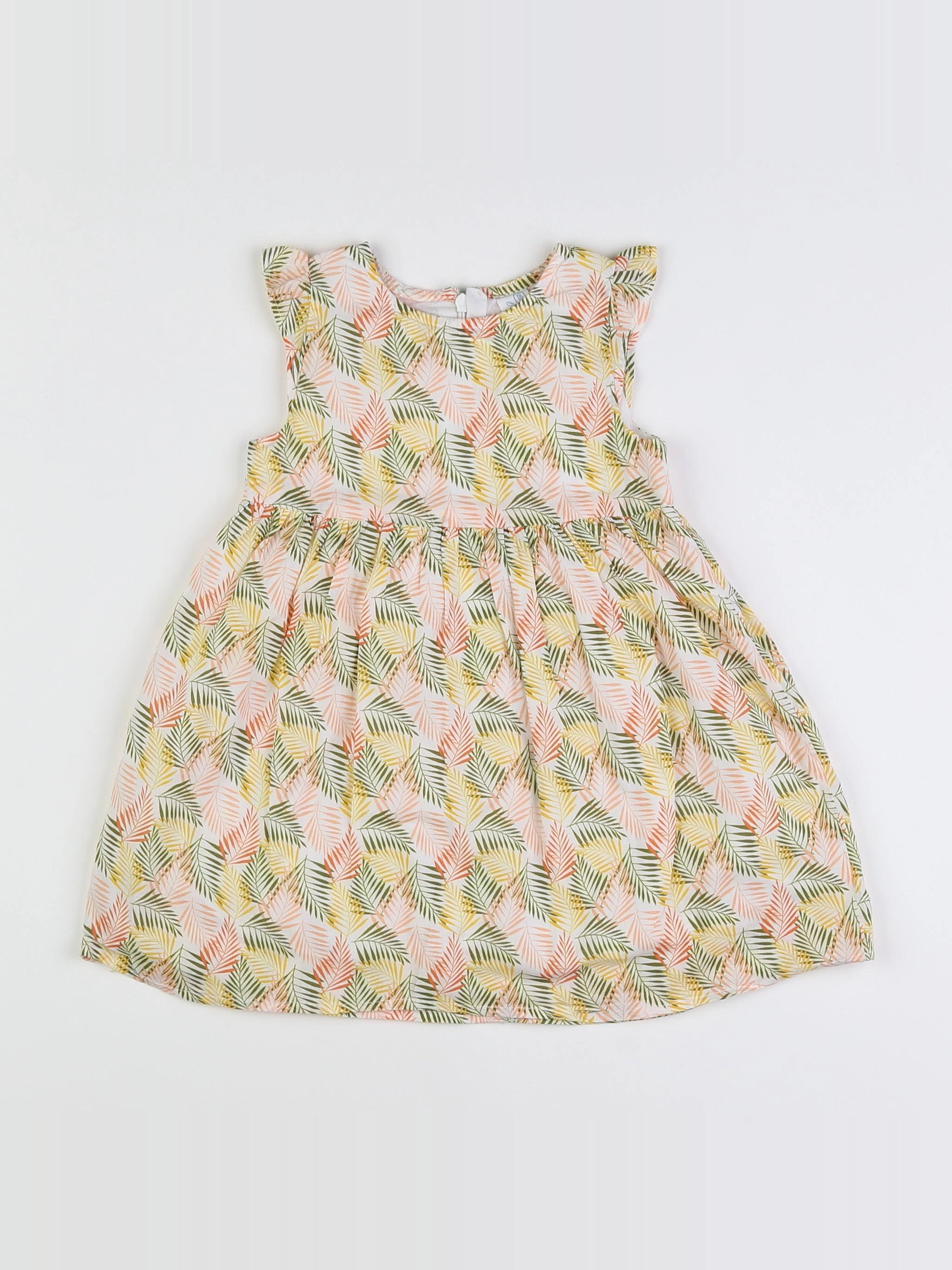 Boutchou - robe blanc, jaune - 18 mois