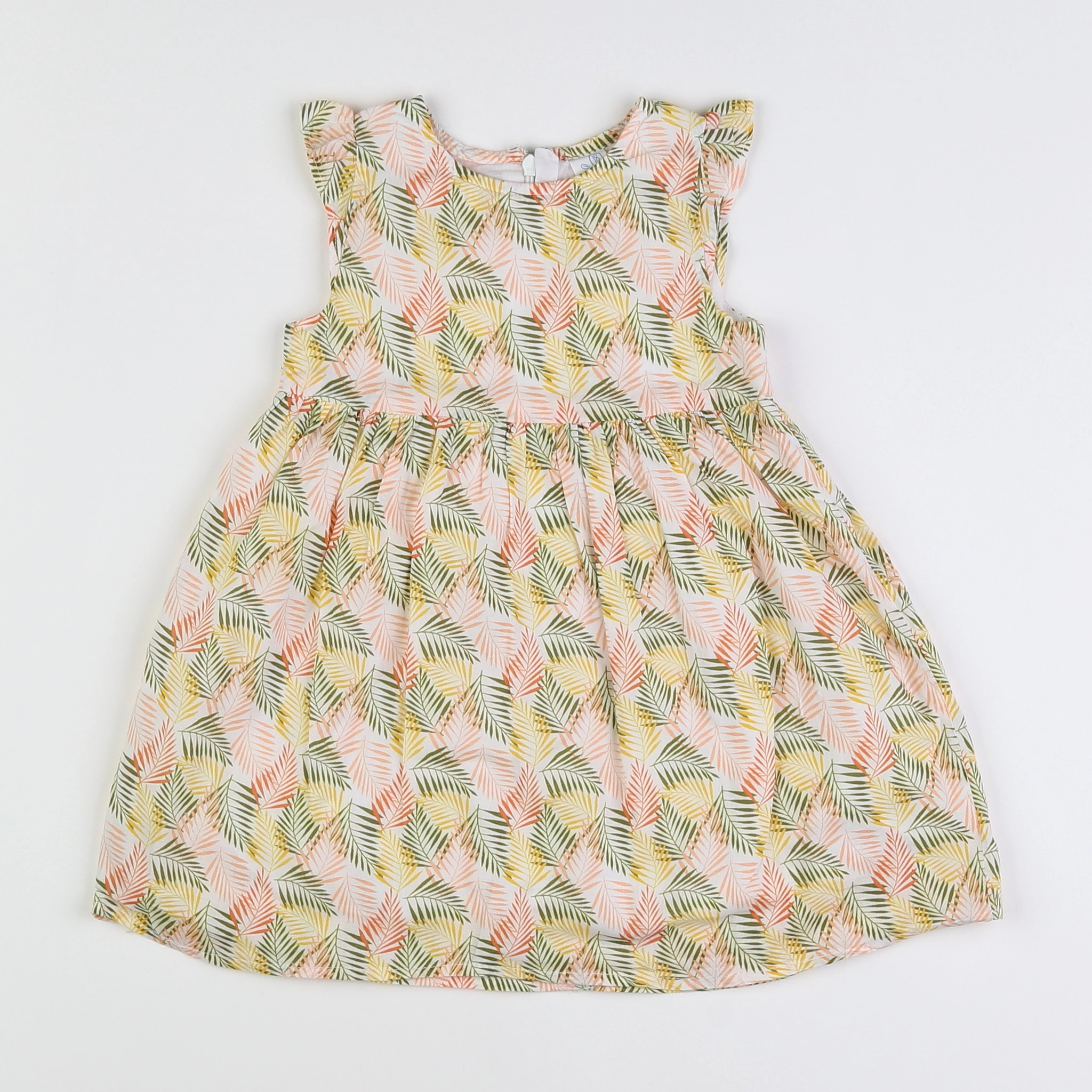 Boutchou - robe blanc, jaune - 18 mois