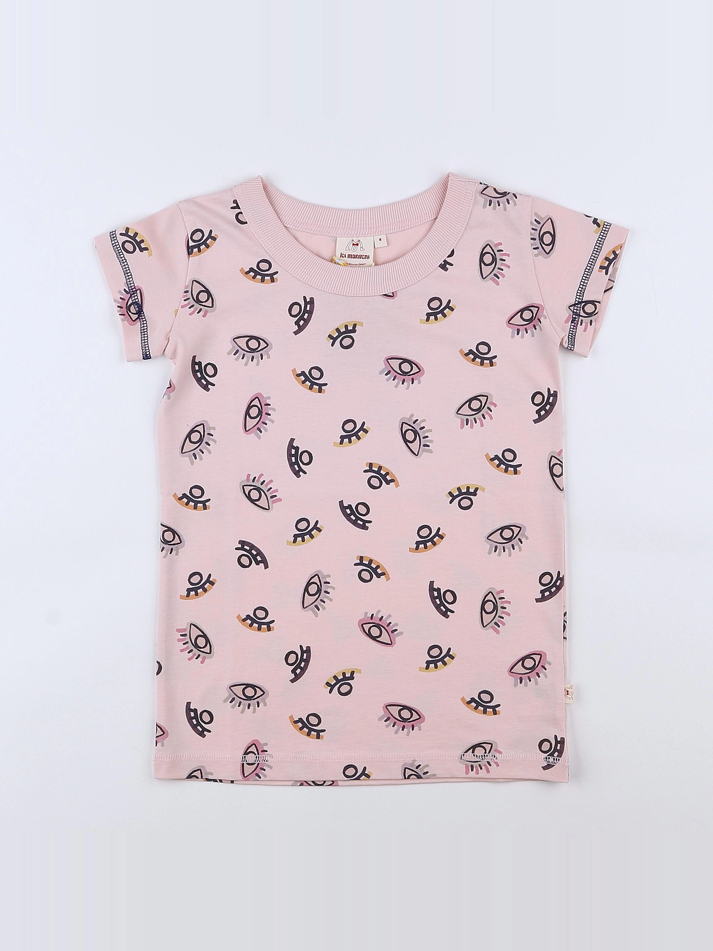 Les Marsiens - robe rose, noir (neuf) - 2 ans