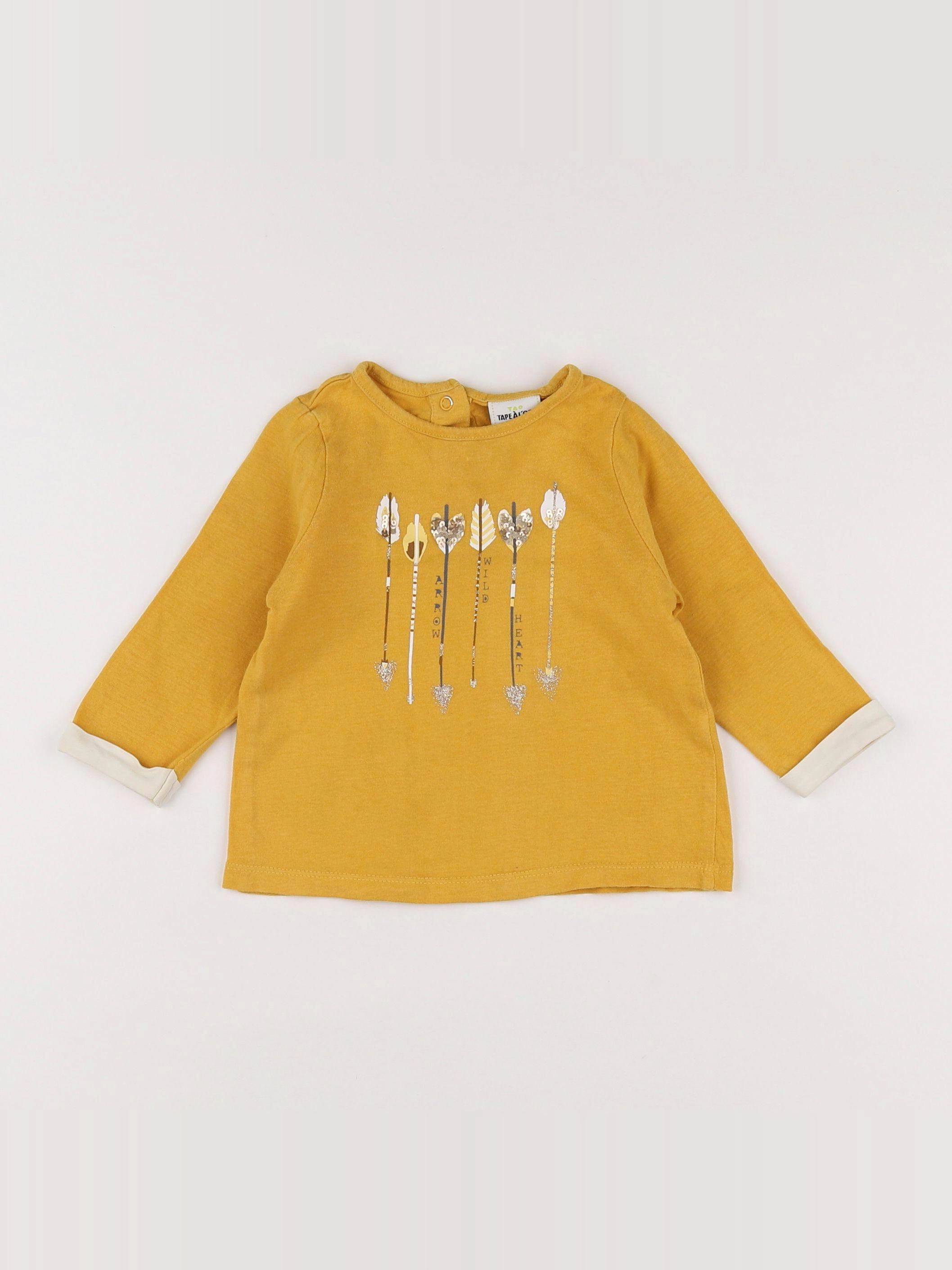 Tape à l'oeil - tee-shirt jaune - 6 mois