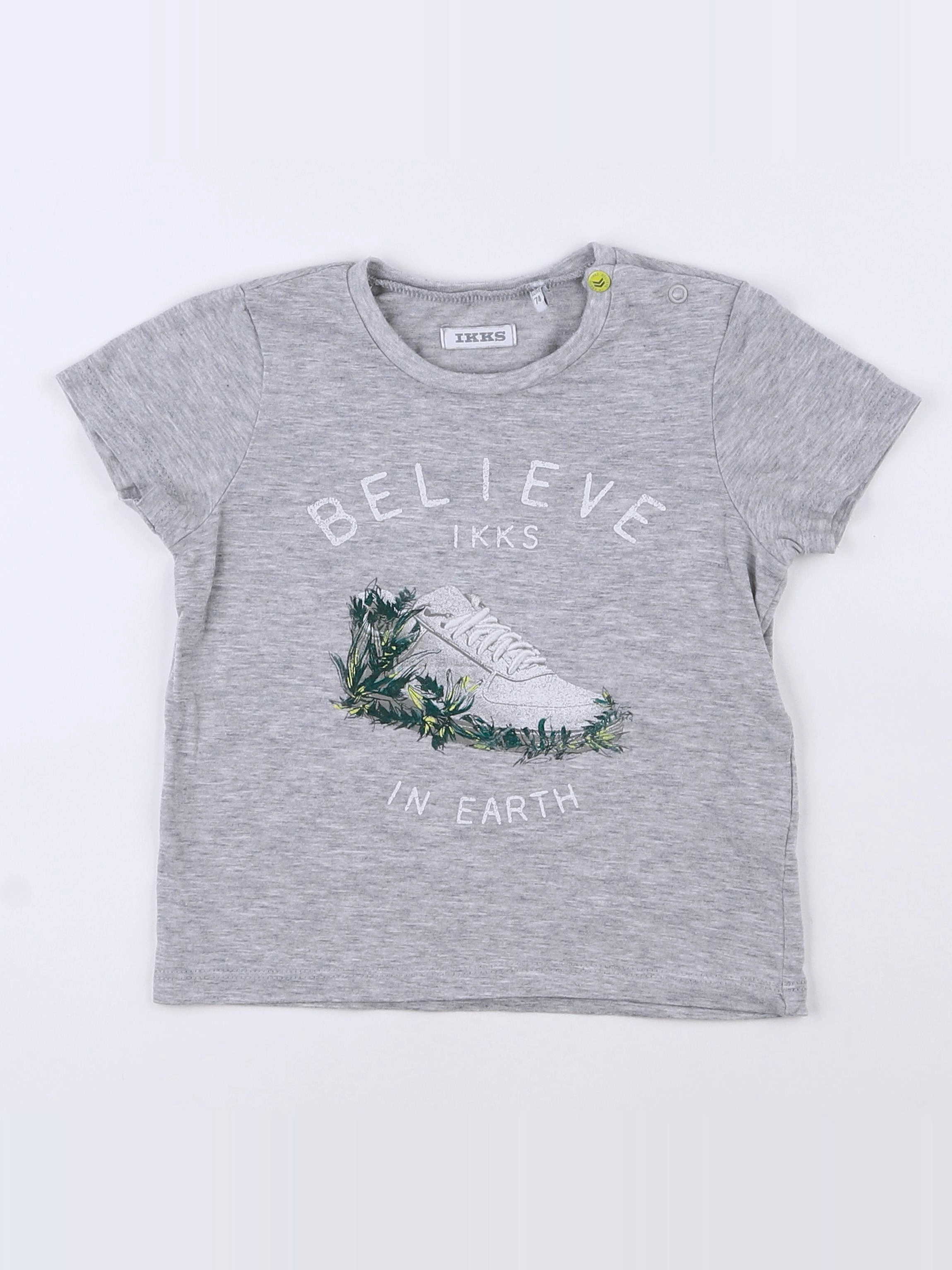 IKKS - tee-shirt gris - 12 mois