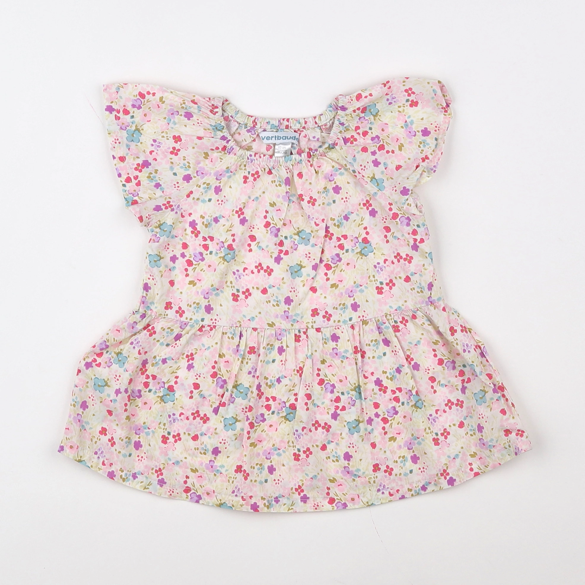 Vertbaudet - robe multicolore - 3 mois