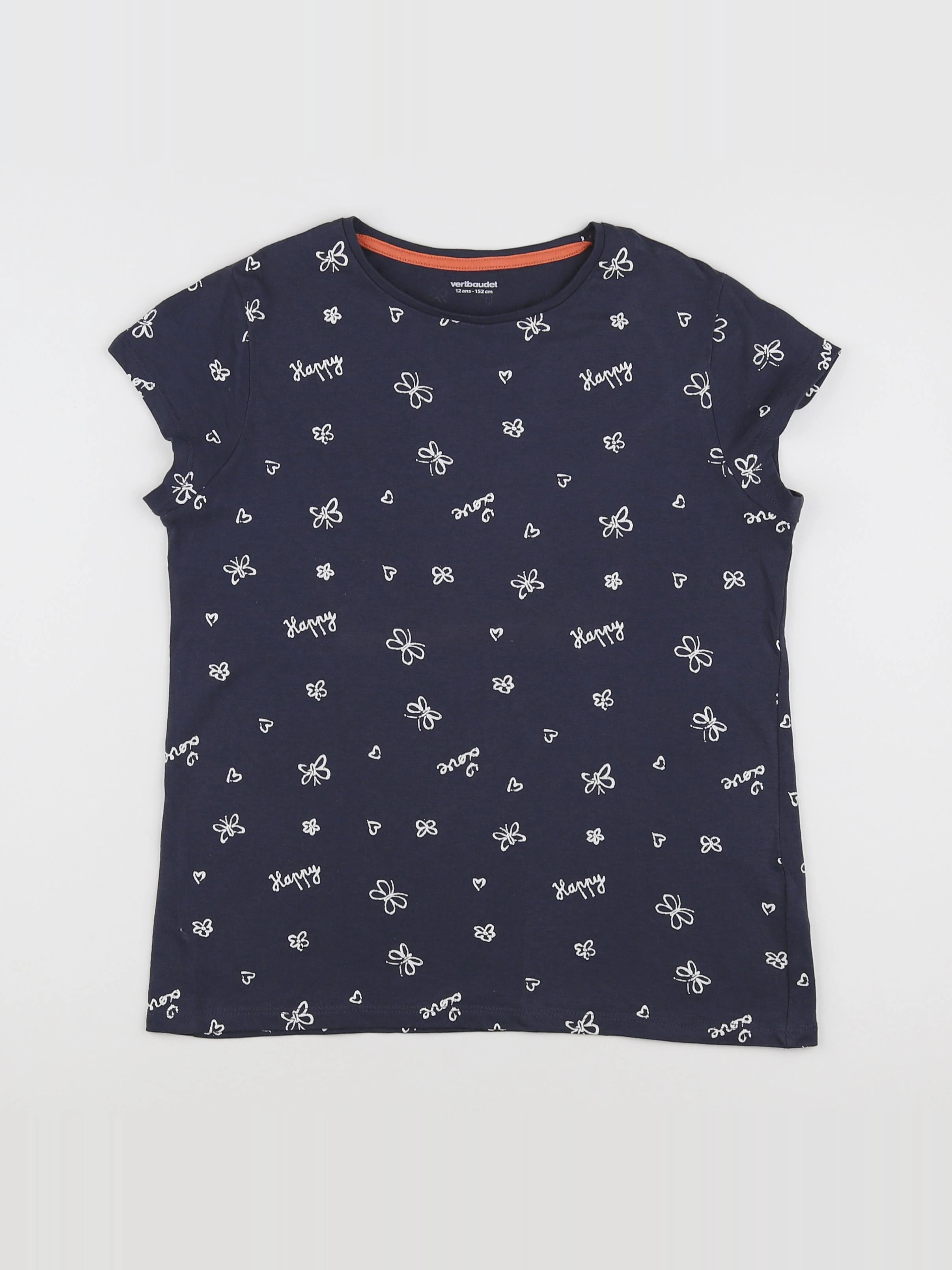 Vertbaudet - tee-shirt bleu - 12 ans
