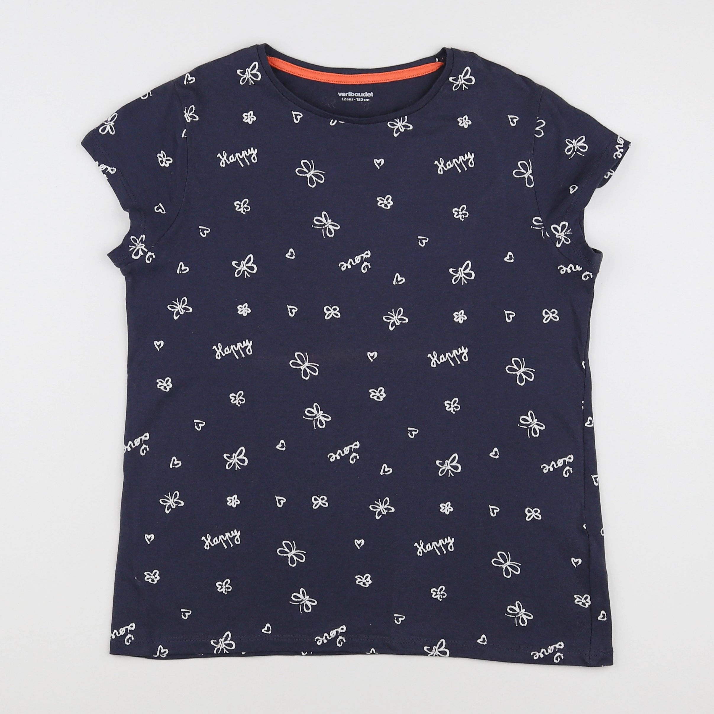 Vertbaudet - tee-shirt bleu - 12 ans