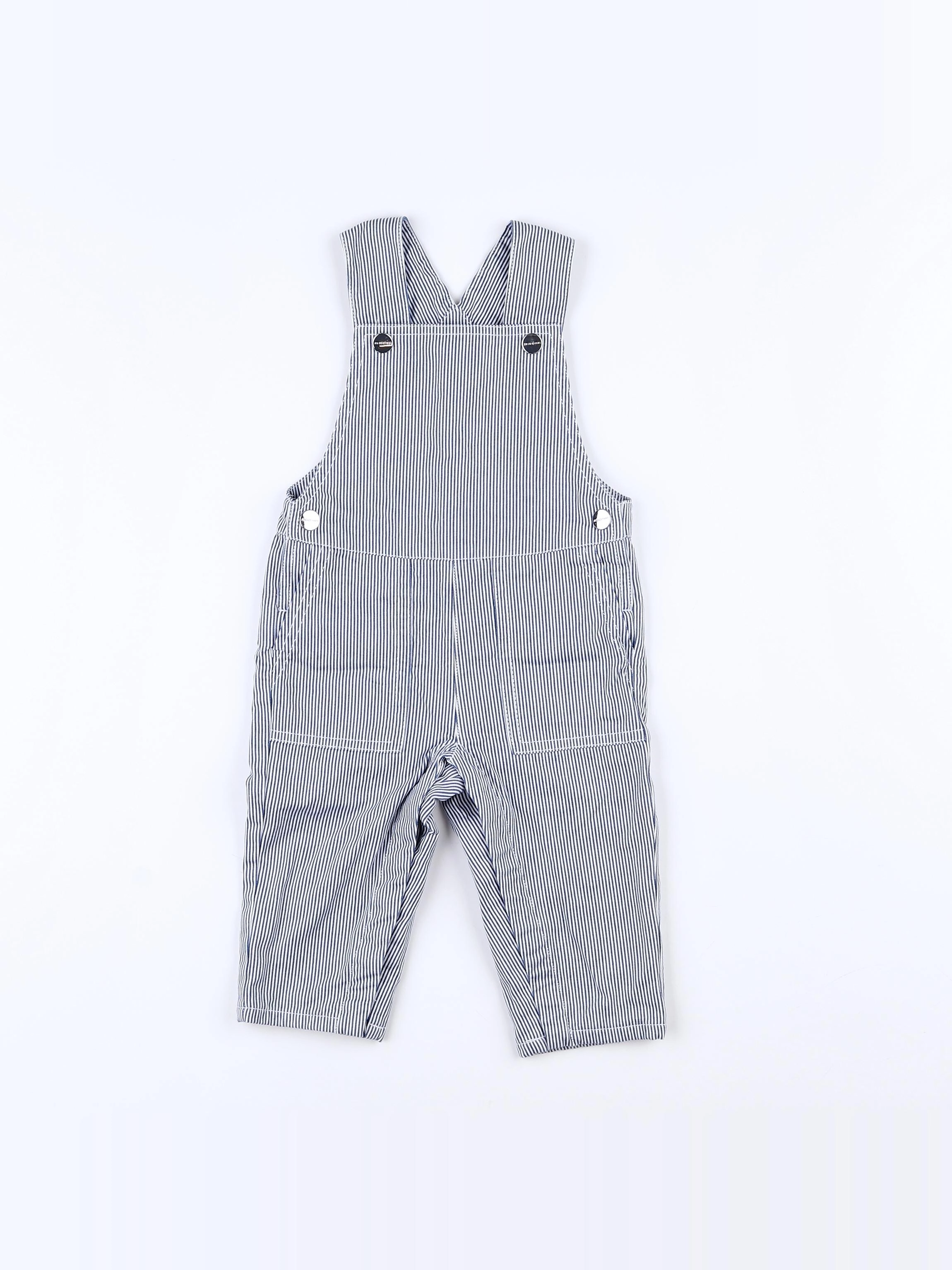 Jacadi - salopette blanc, bleu - 12 mois