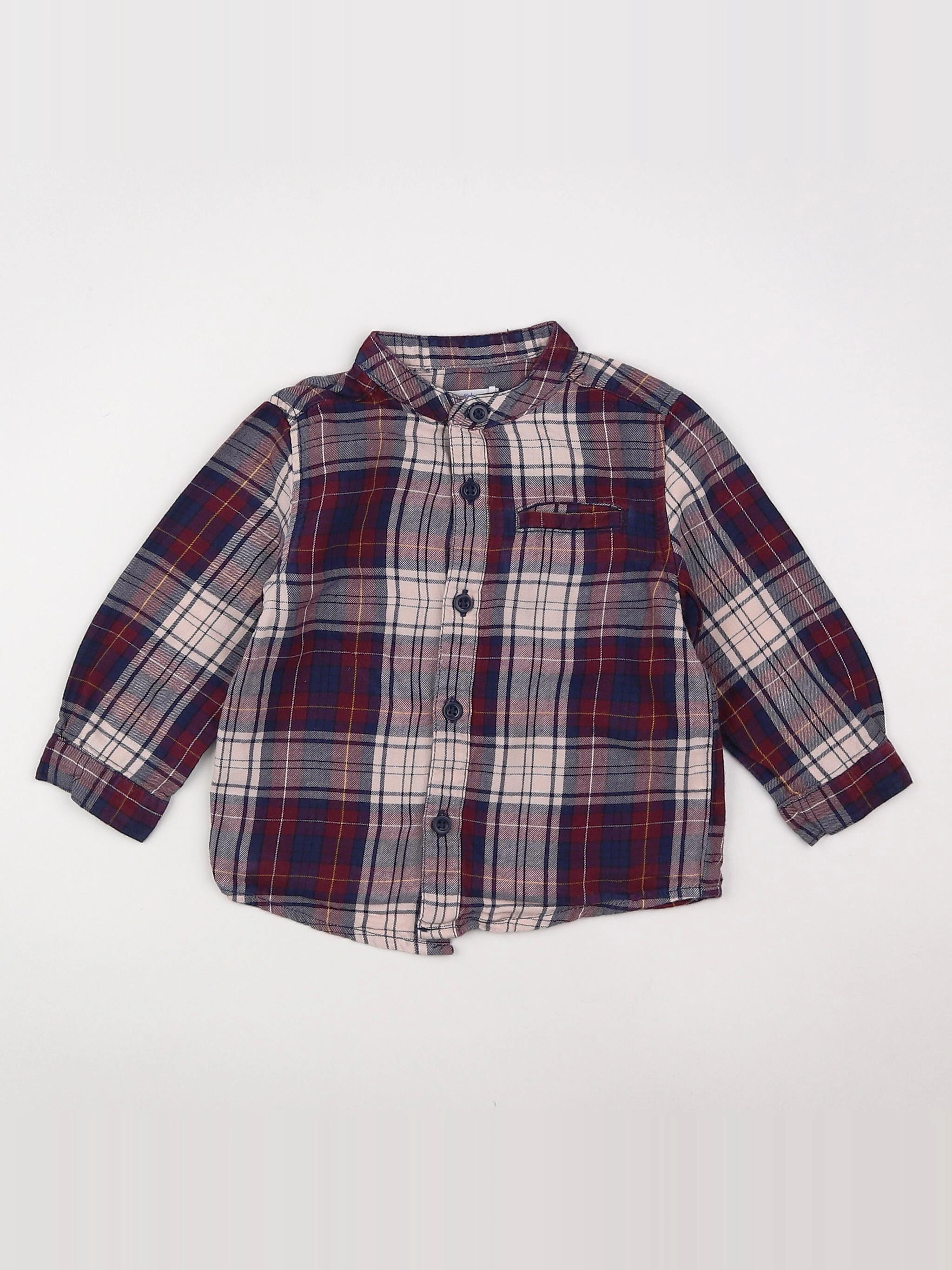 Boutchou - chemise rouge - 9 mois