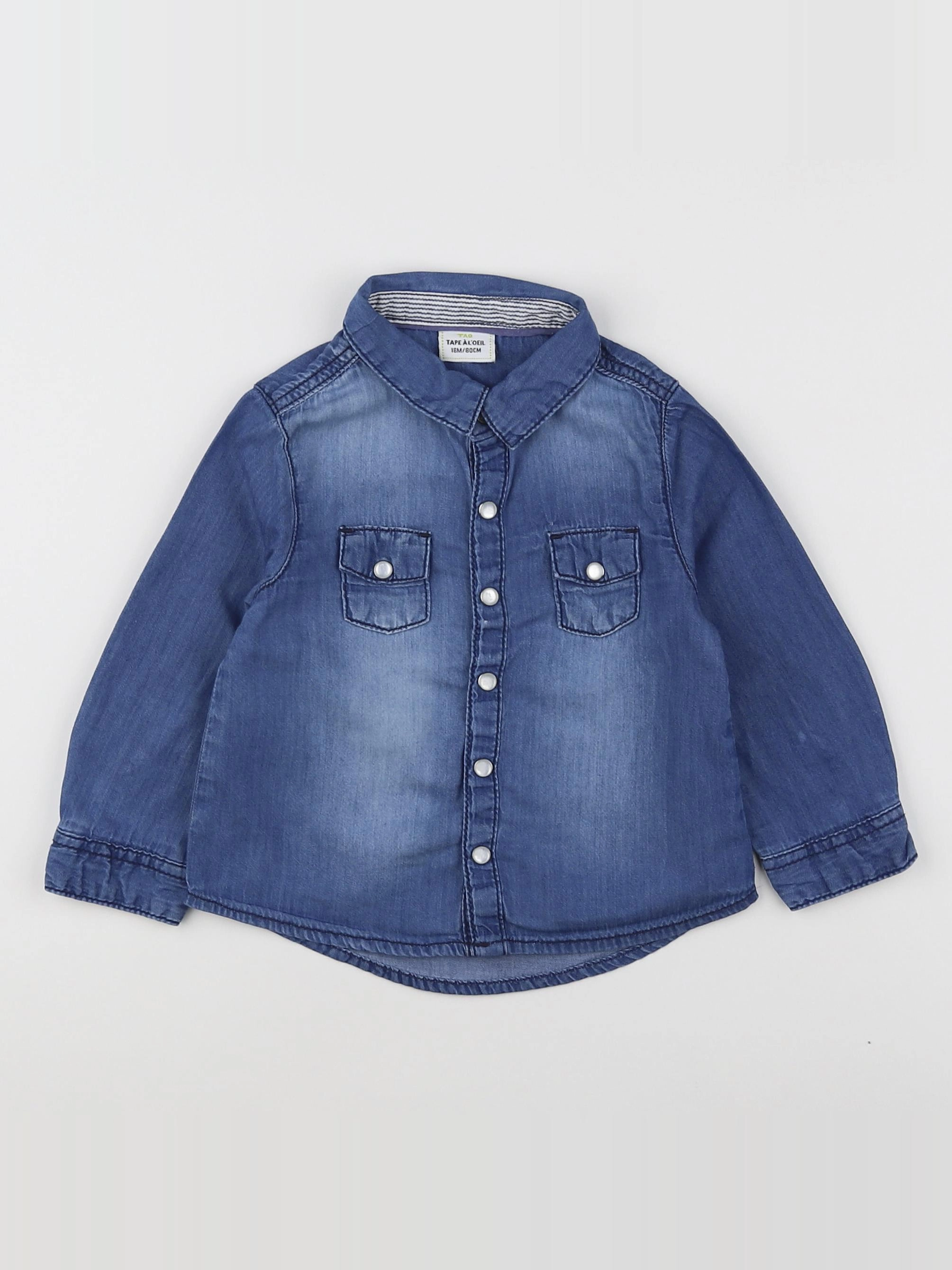 Tape à l'oeil - chemise bleu - 18 mois
