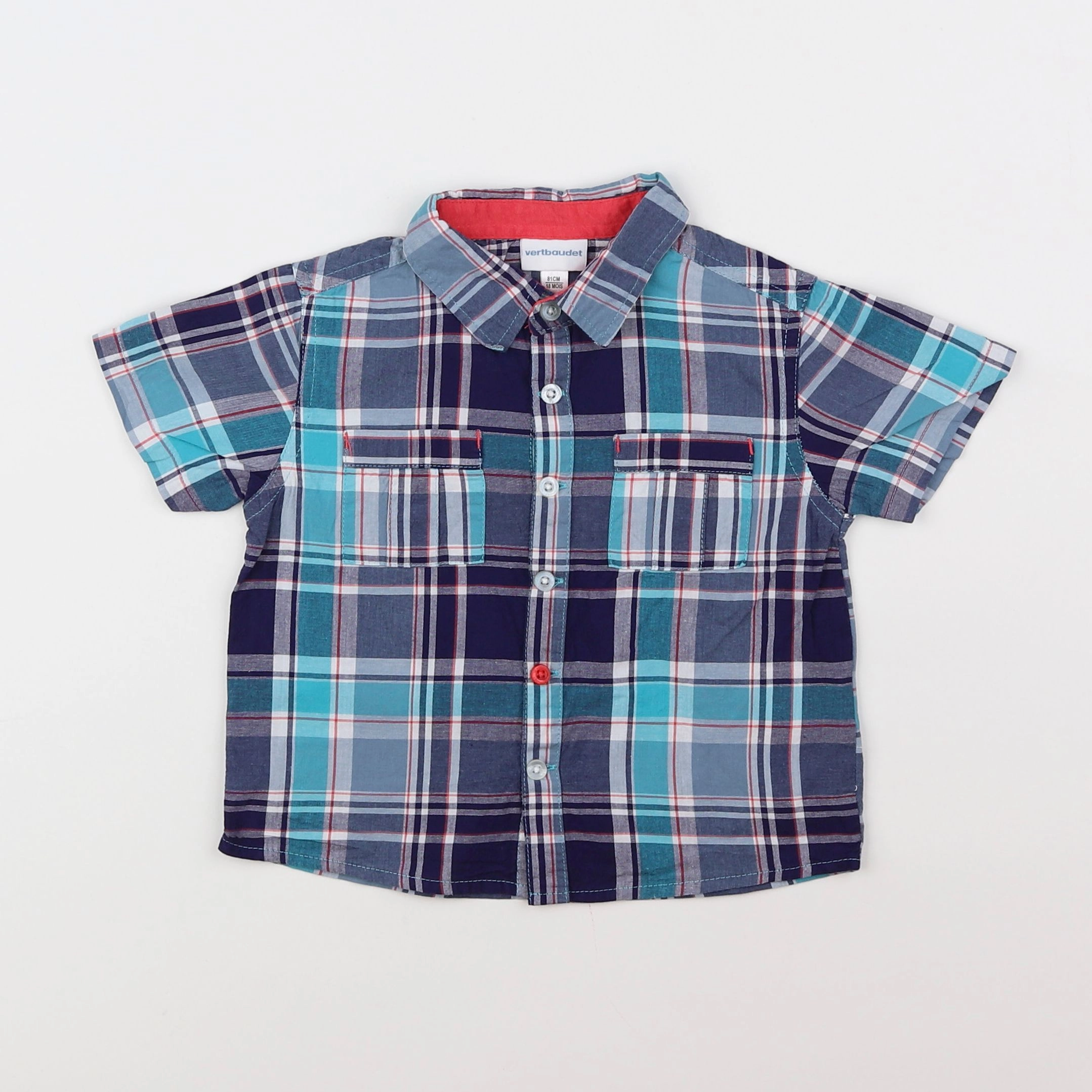 Vertbaudet - chemise bleu - 18 mois