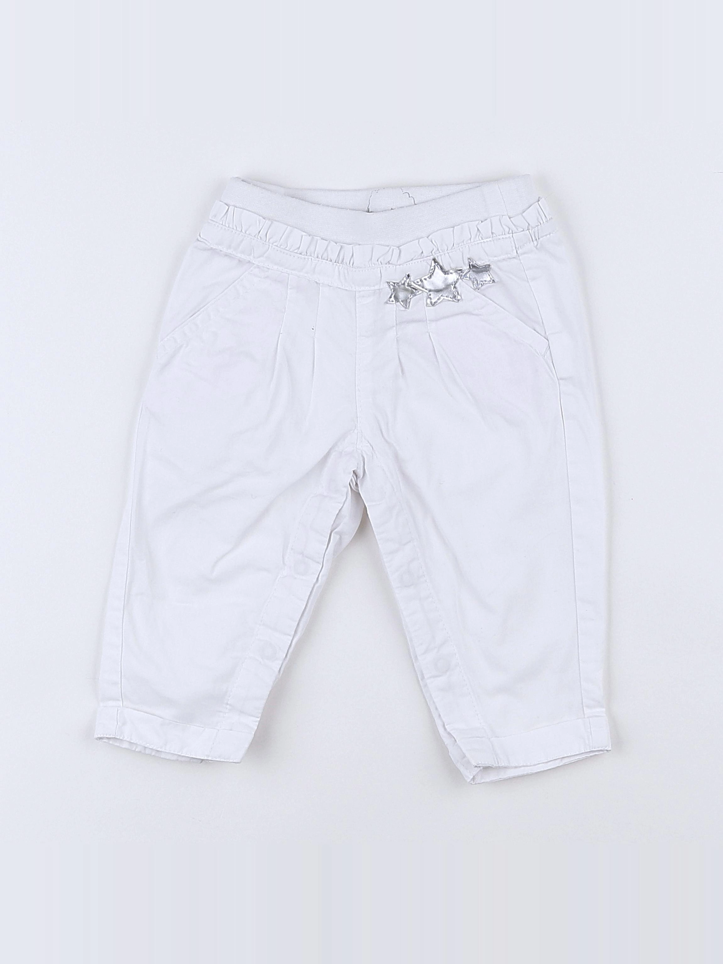 Tape à l'oeil - pantalon blanc - 6 mois