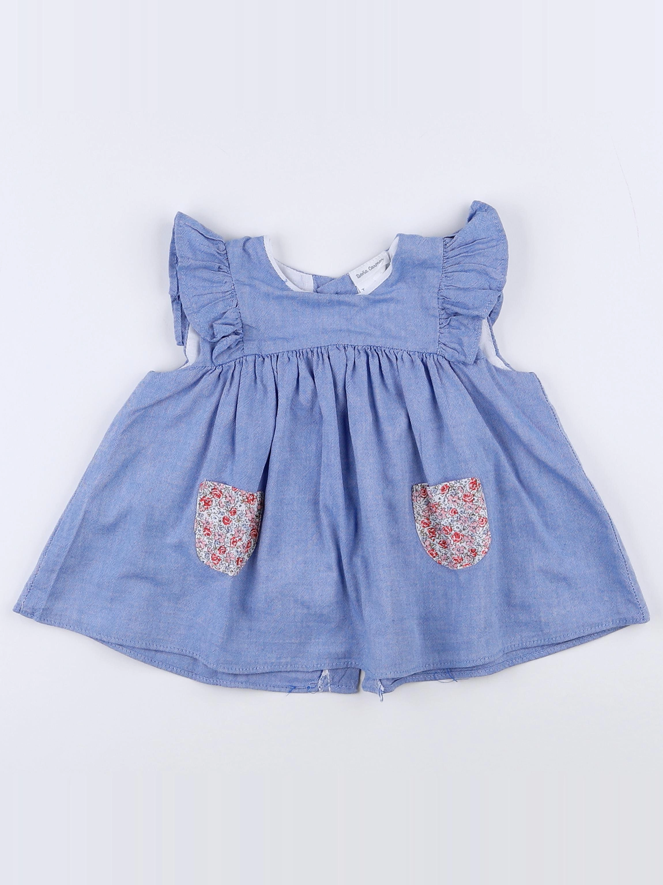Dona Carmen - robe bleu, multicolore - 18 mois