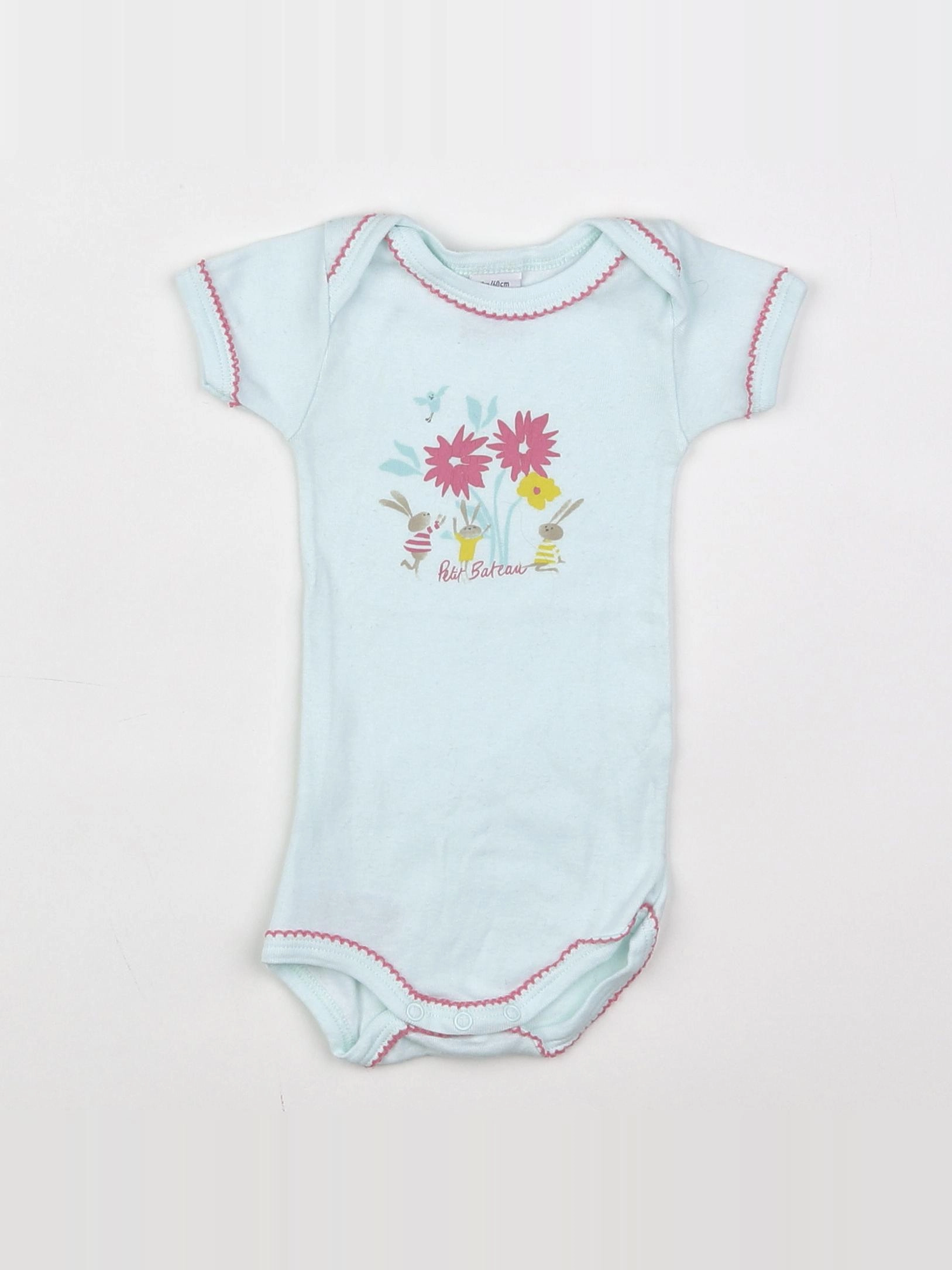 Petit Bateau - body bleu - 3 mois