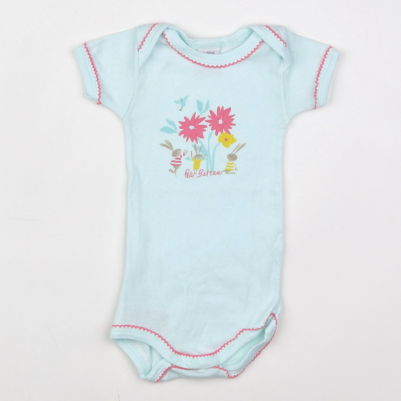 Petit Bateau - body bleu - 3 mois
