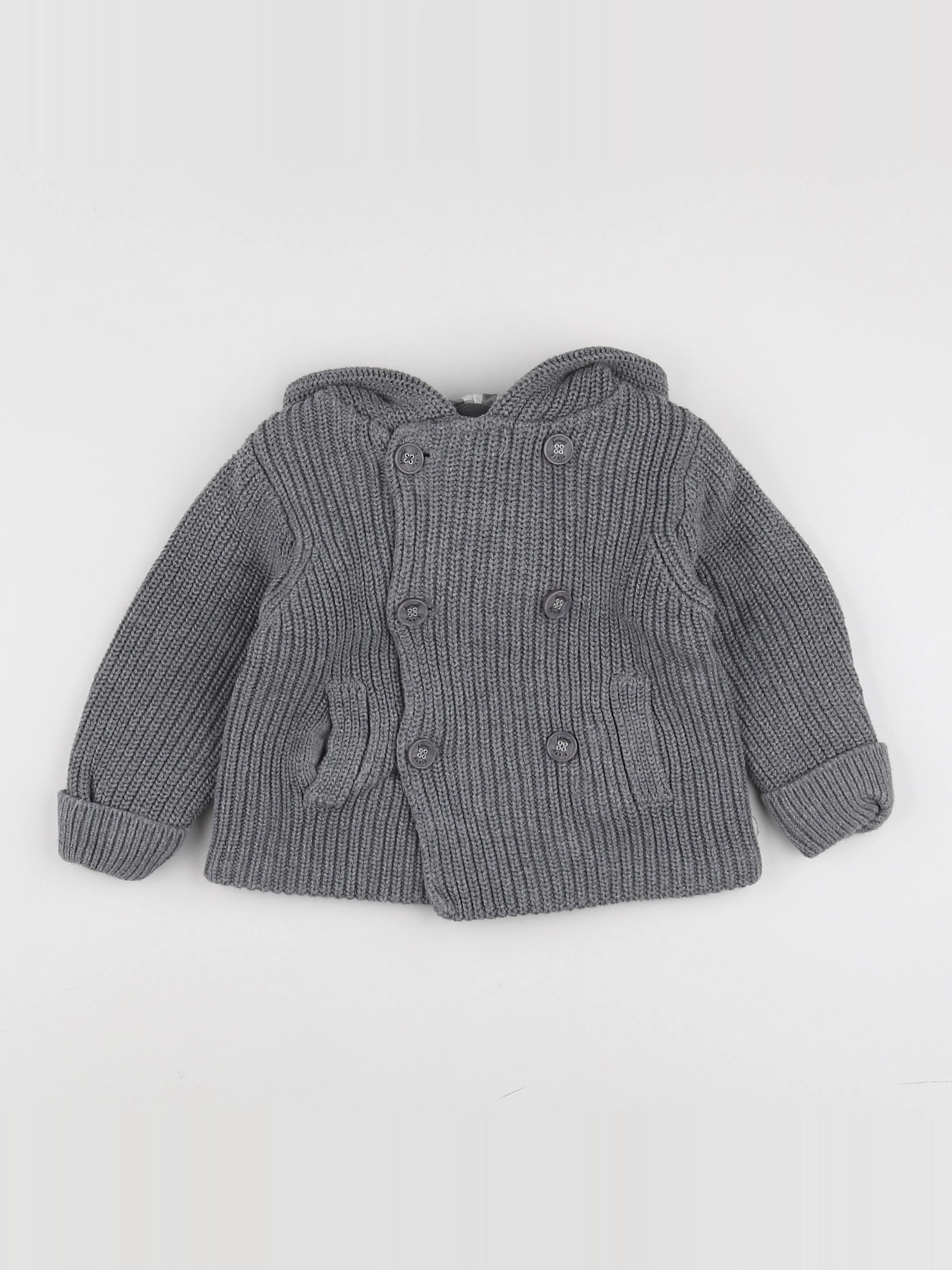 Jacadi - gilet gris - 12 mois