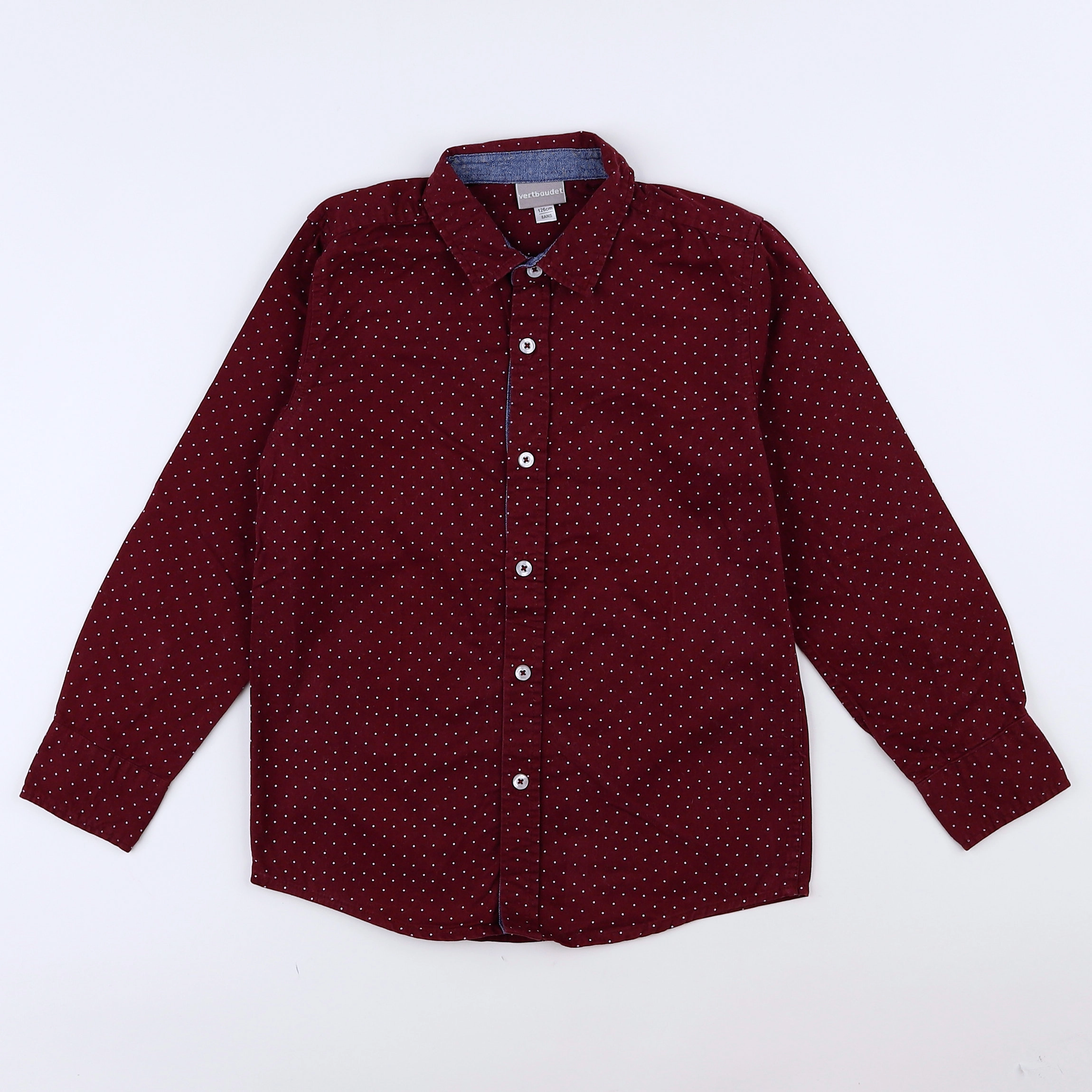 Vertbaudet - chemise violet - 8 ans