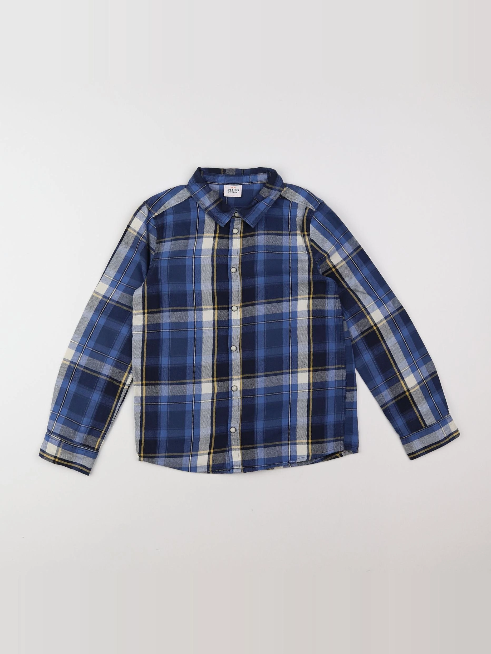Tape à l'oeil - chemise bleu, blanc - 8 ans