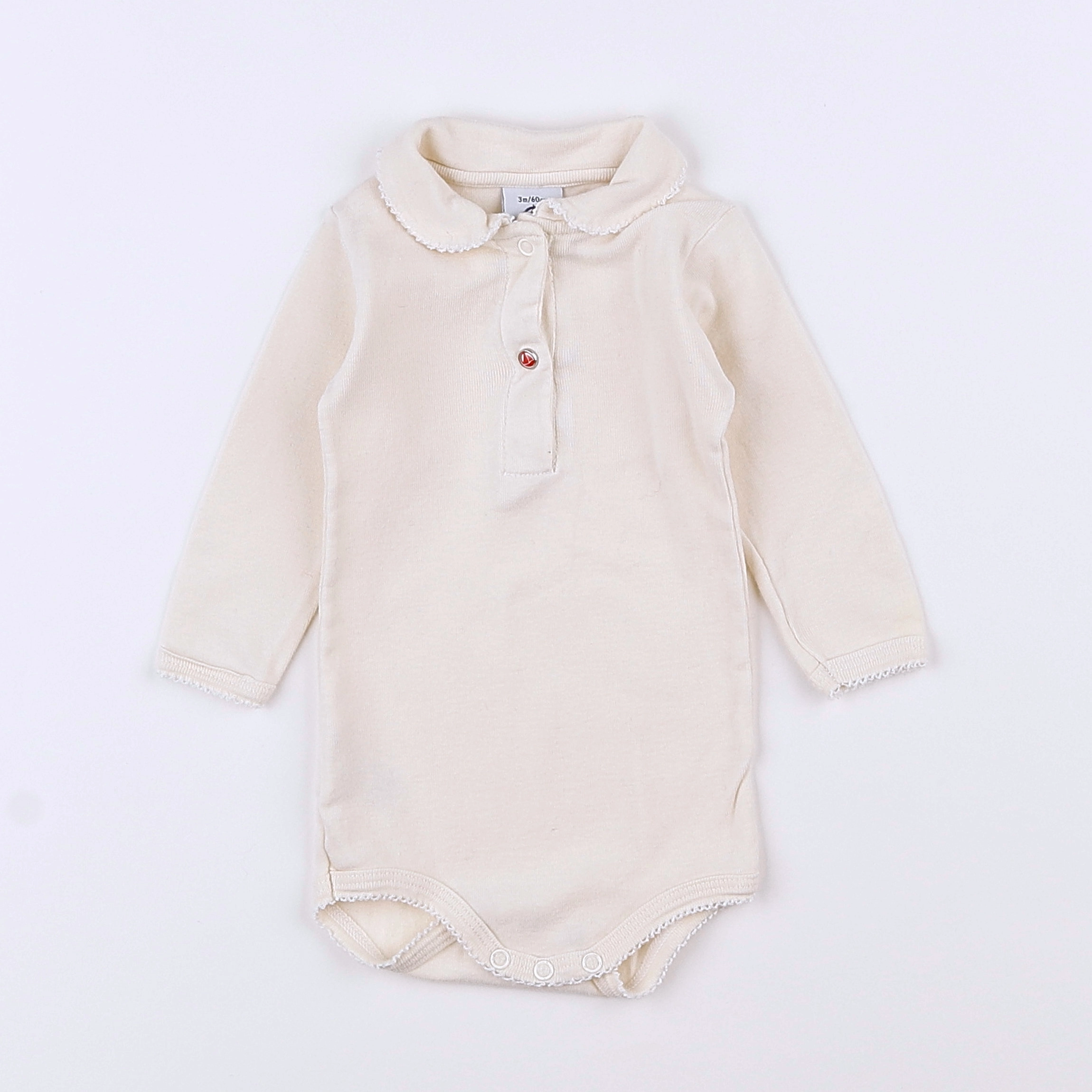 Petit Bateau - body vetement beige - 3 mois