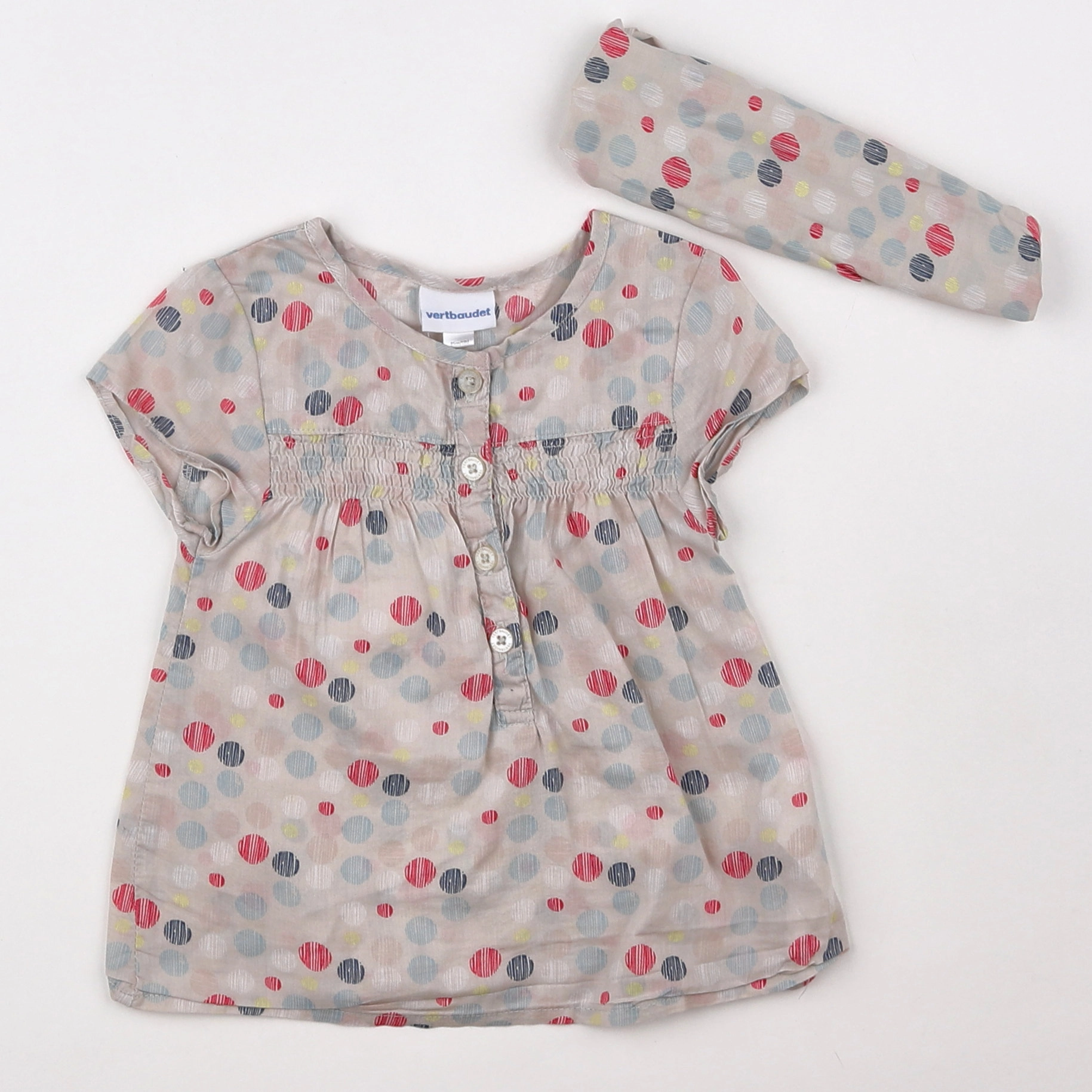 Vertbaudet - blouse marron - 18 mois