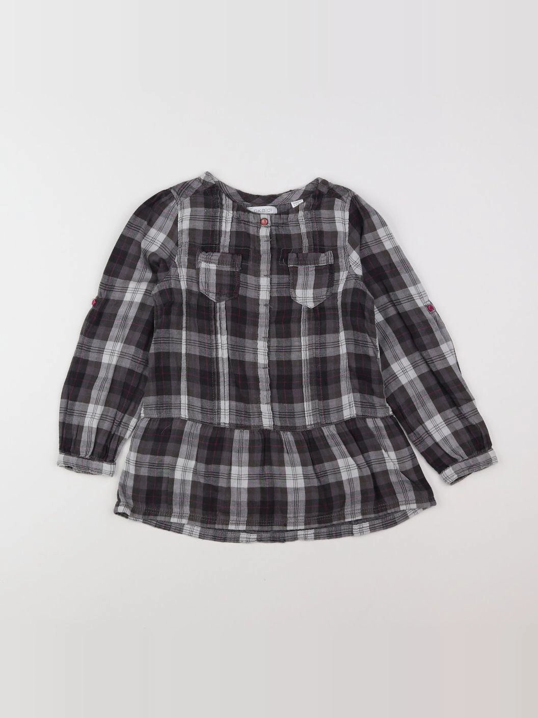 Okaidi - blouse gris - 6 ans