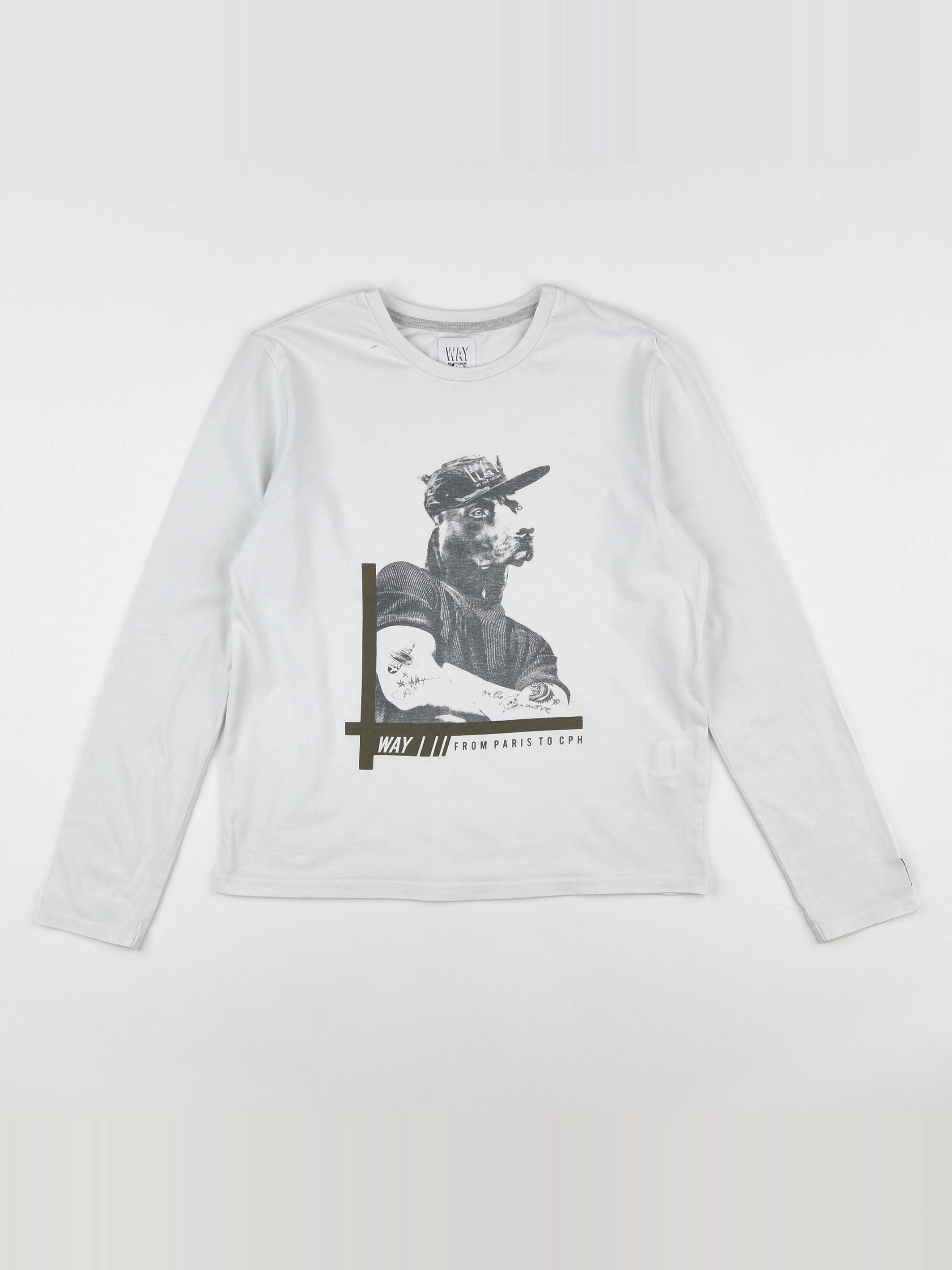 IKKS - tee-shirt blanc, multicolore - 10 ans