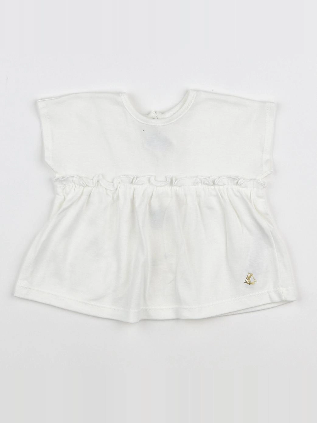 Petit Bateau - tee-shirt blanc (état neuf) - 6 mois