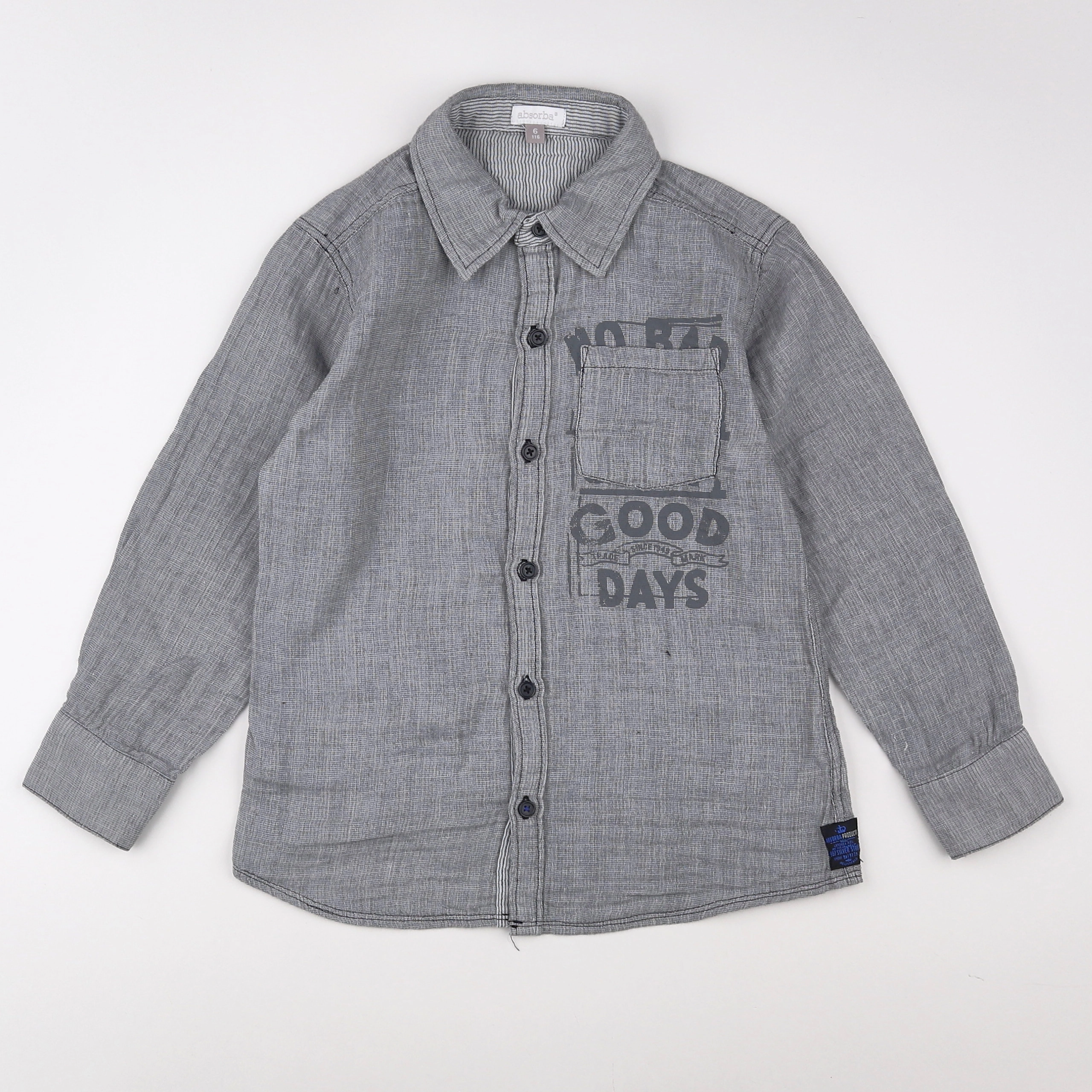 Absorba - chemise gris - 6 ans