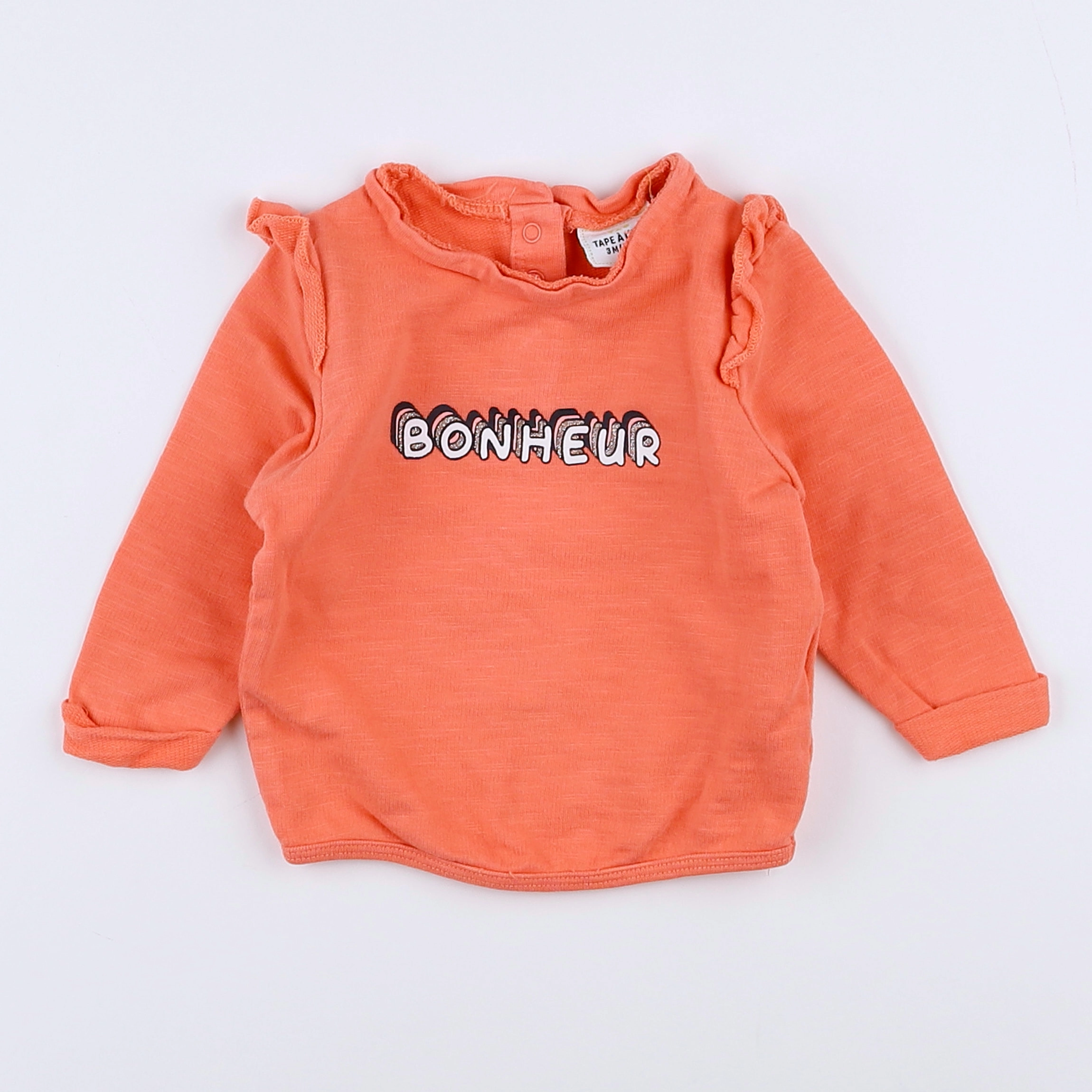 Tape à l'oeil - sweat orange - 3 mois