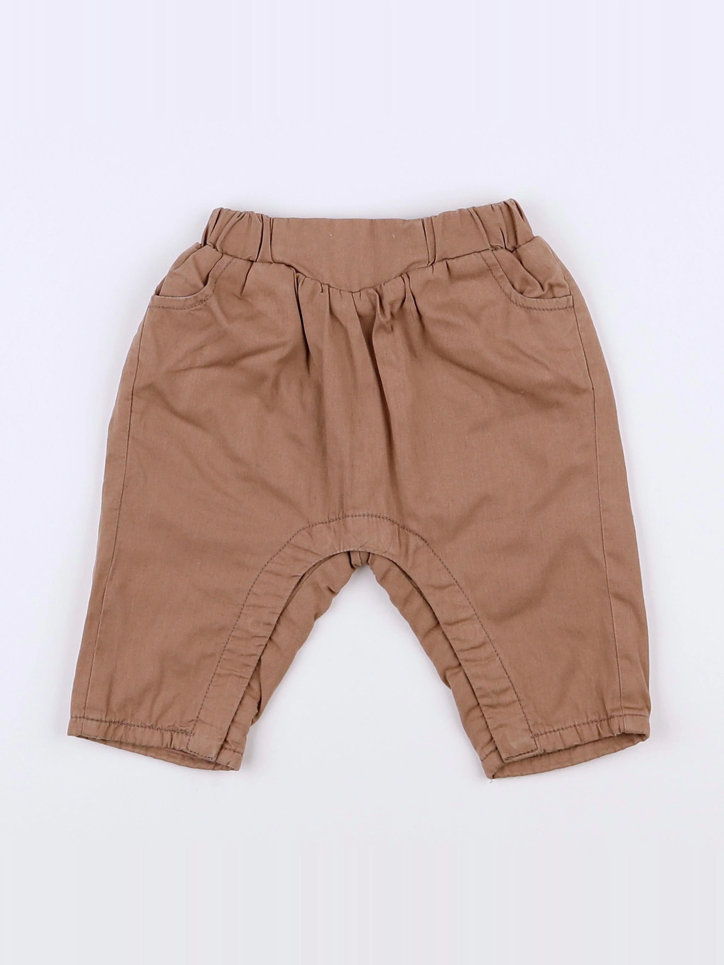 Vertbaudet - sarouel marron - 3 mois