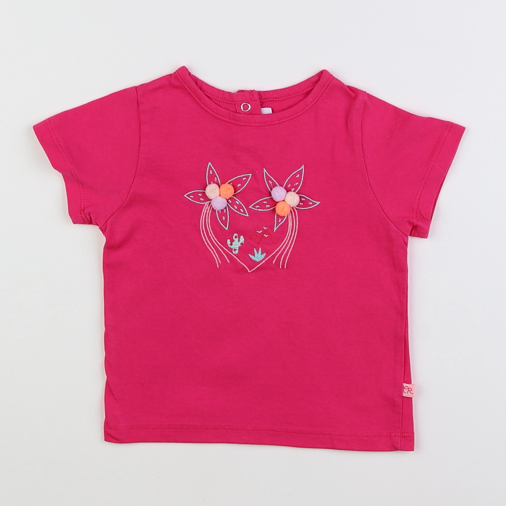 Cadet Rousselle - tee-shirt rose - 12 mois