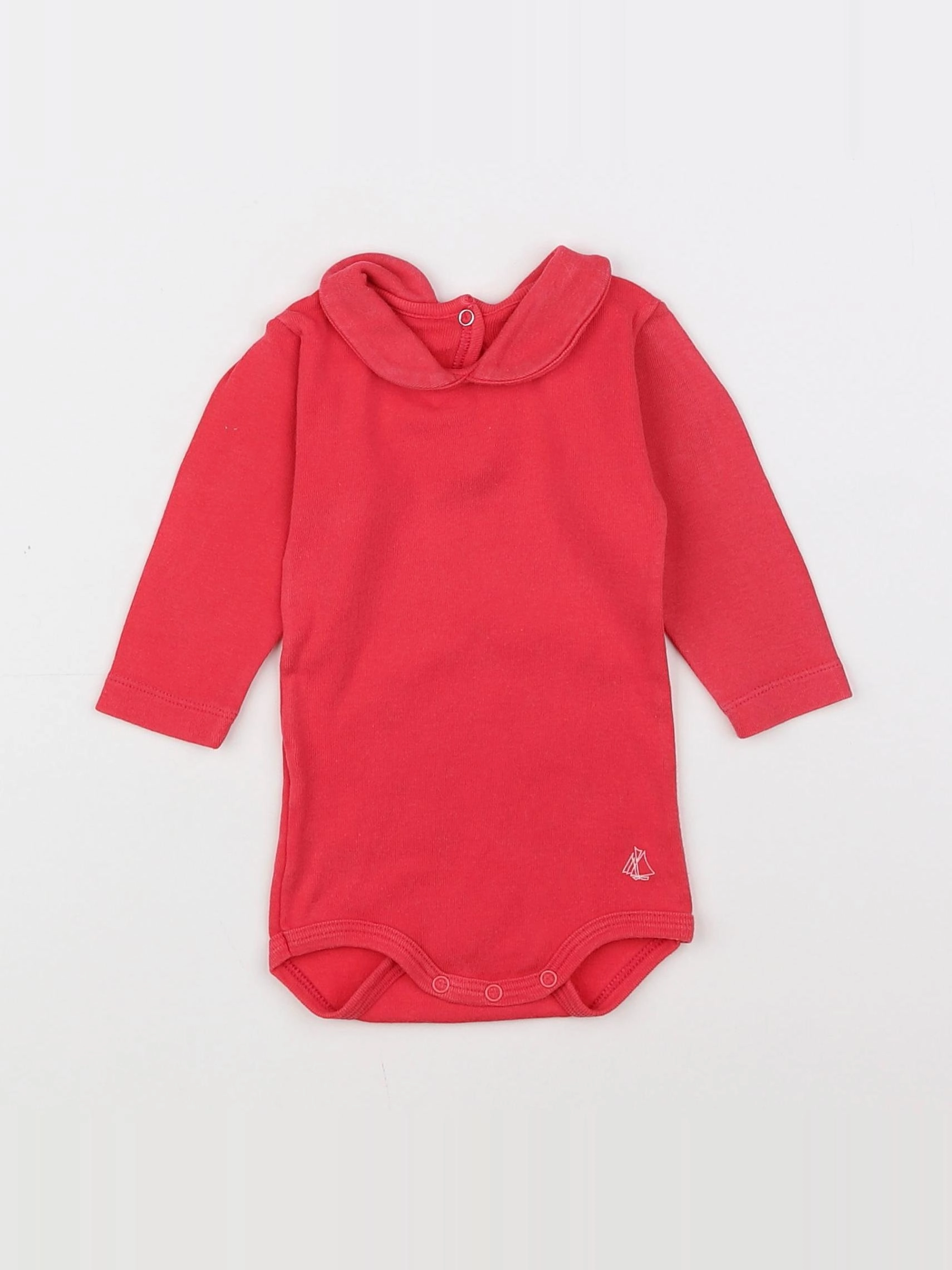 Petit Bateau - body à col rose - 3 mois