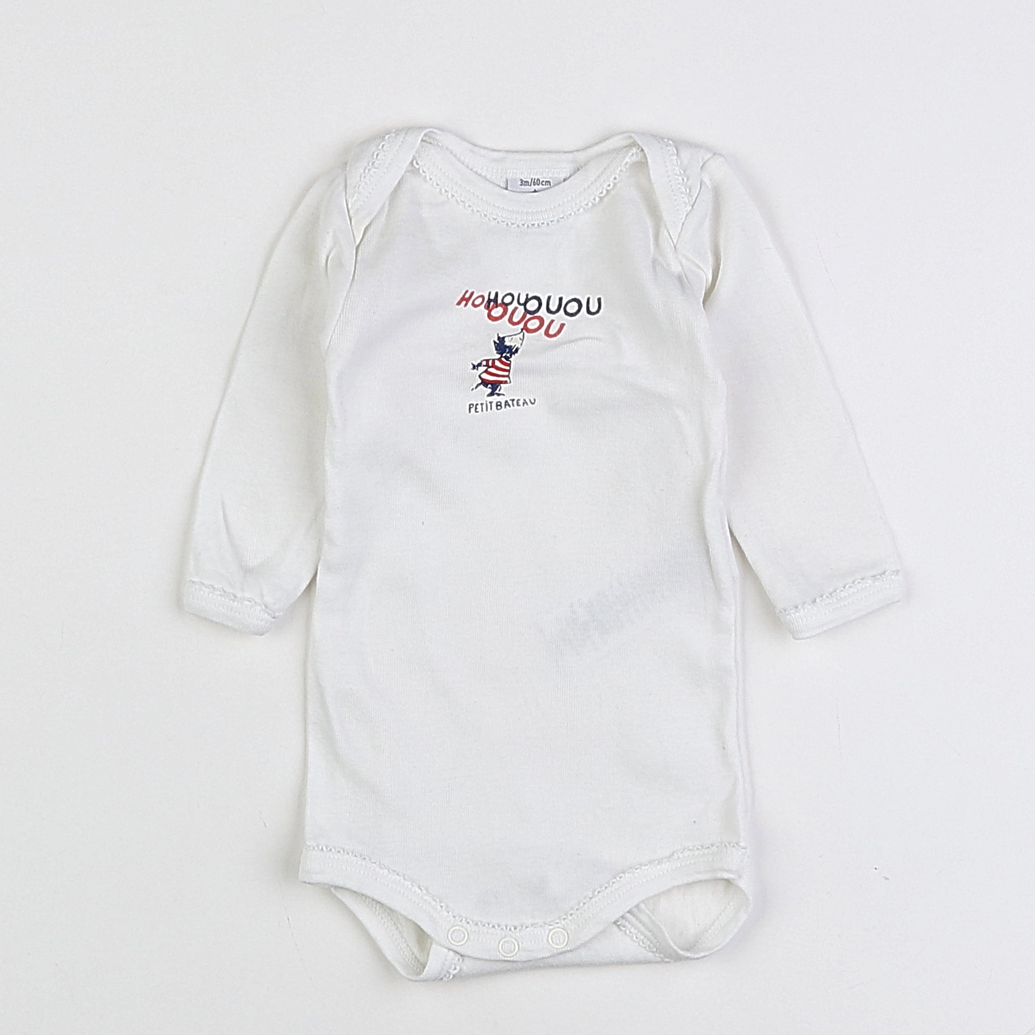 Petit Bateau - body blanc, multicolore - 3 mois