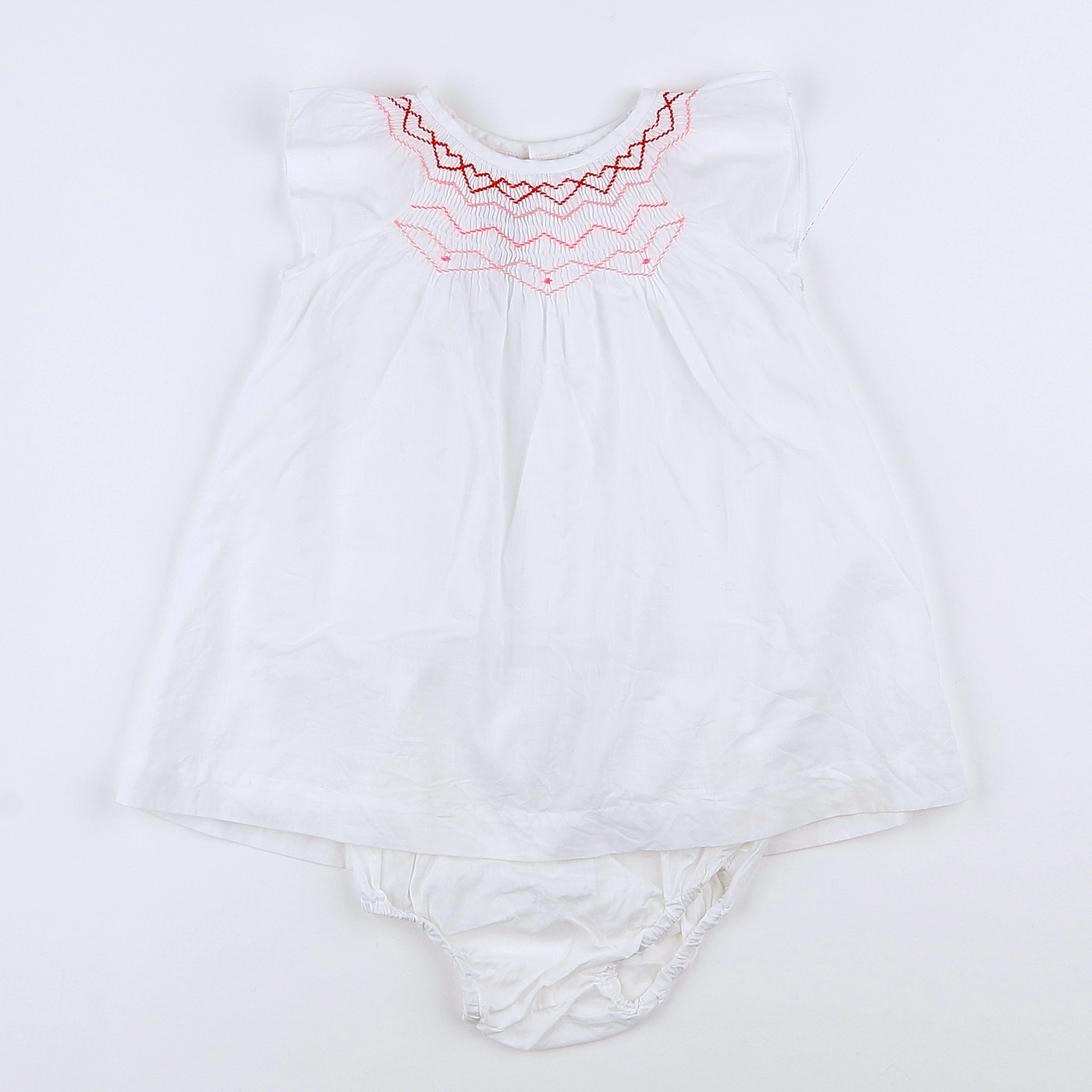 Jacadi - robe blanc - 12 mois