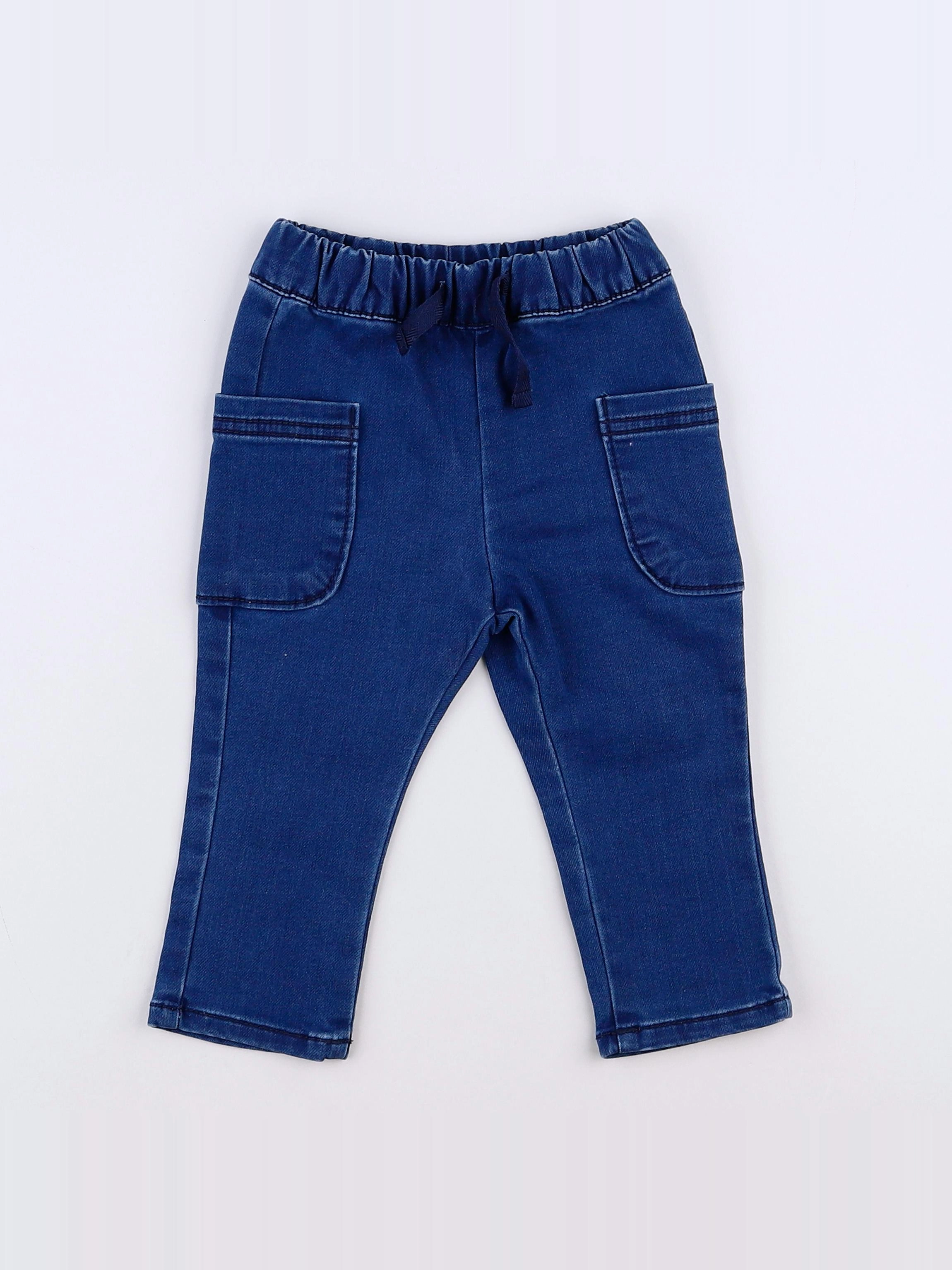 Vertbaudet - pantalon bleu - 9 mois