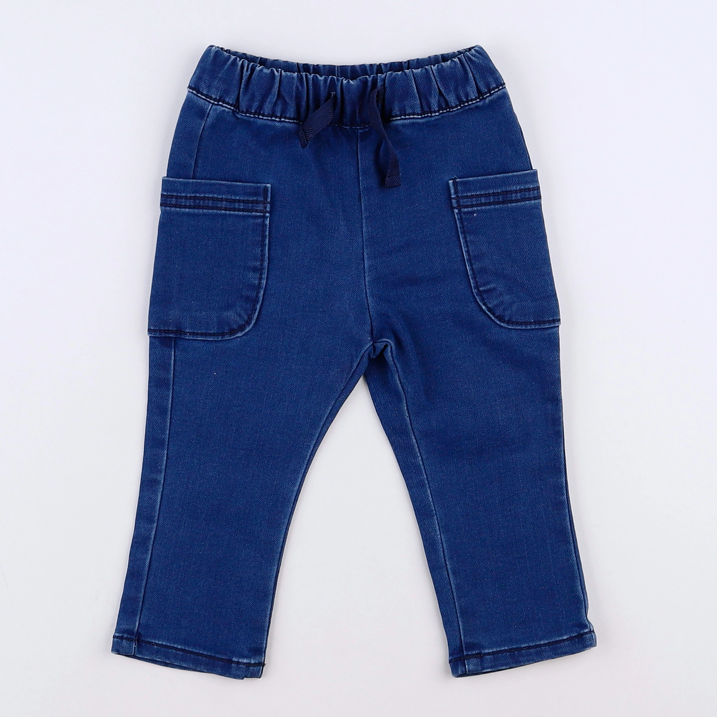 Vertbaudet - pantalon bleu - 9 mois