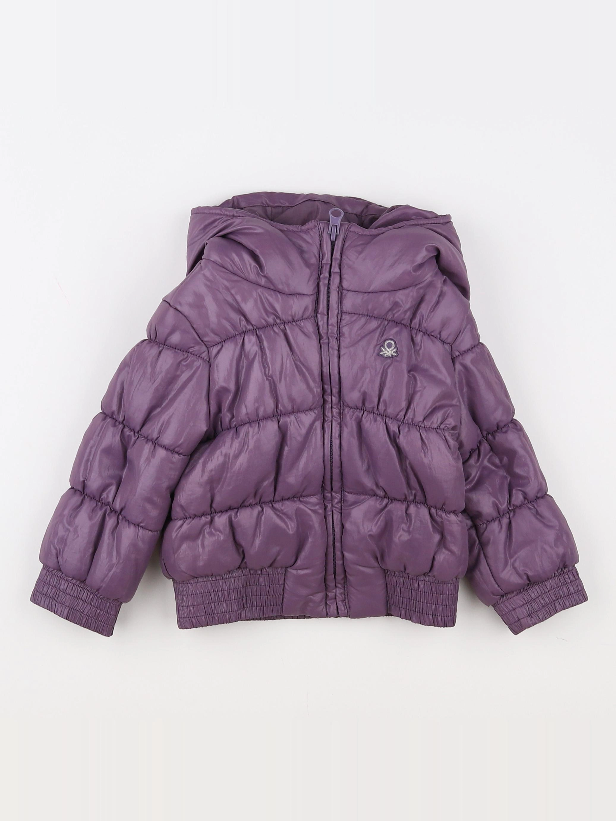 Benetton - doudoune violet - 9/12 mois