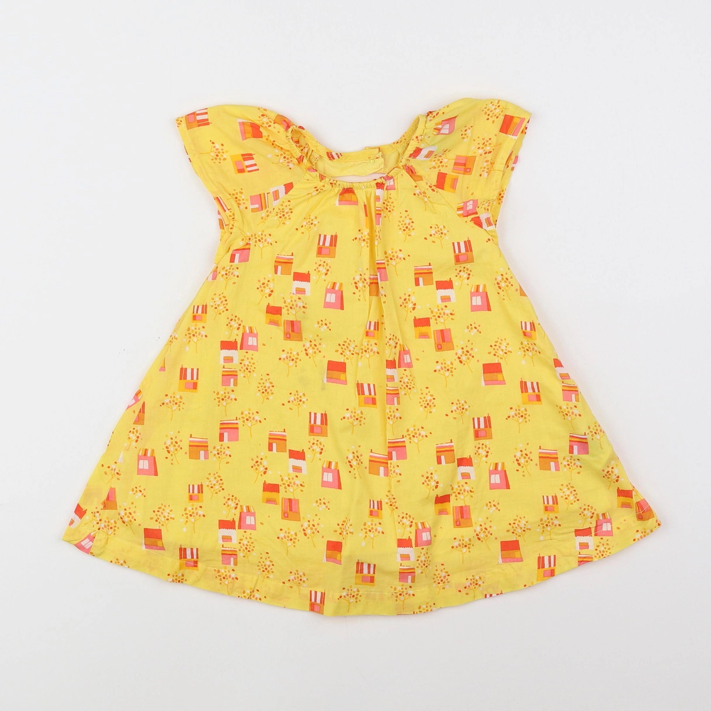 Vertbaudet - robe jaune - 3/6 mois