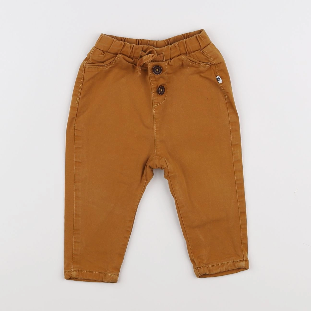 Tape à l'oeil - pantalon doublé marron - 9 mois