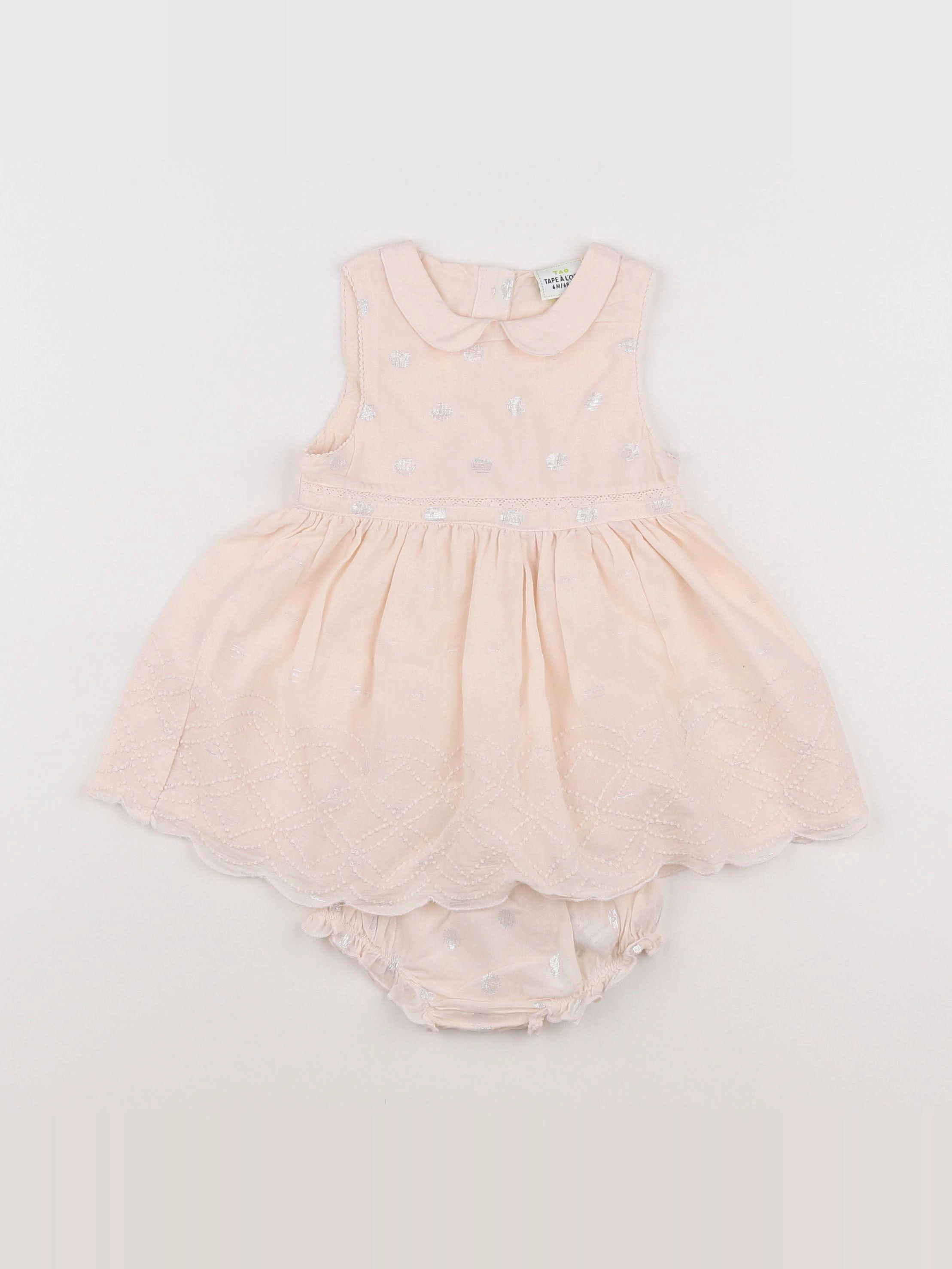 Tape à l'oeil - robe beige, argent - 6 mois