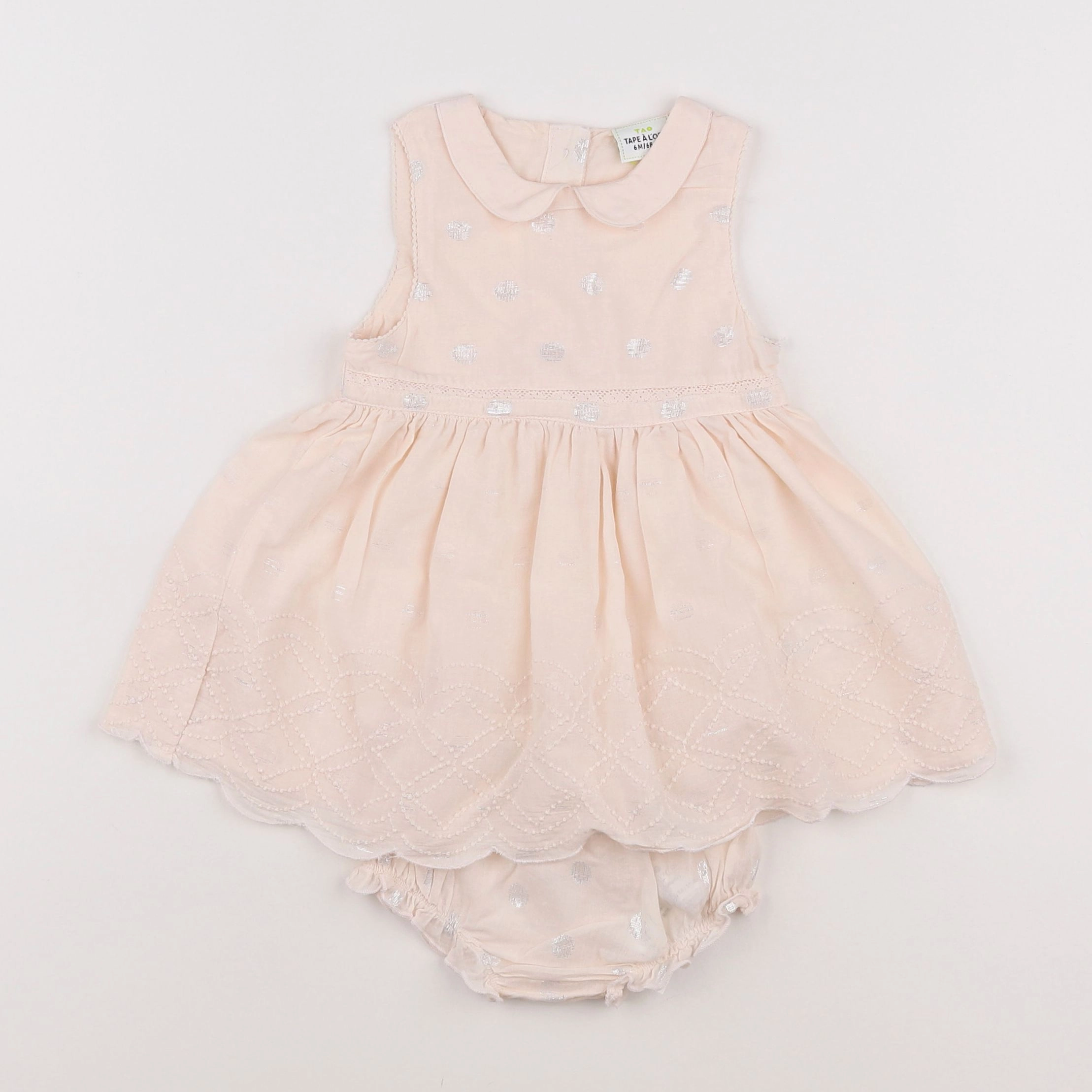 Tape à l'oeil - robe beige, argent - 6 mois