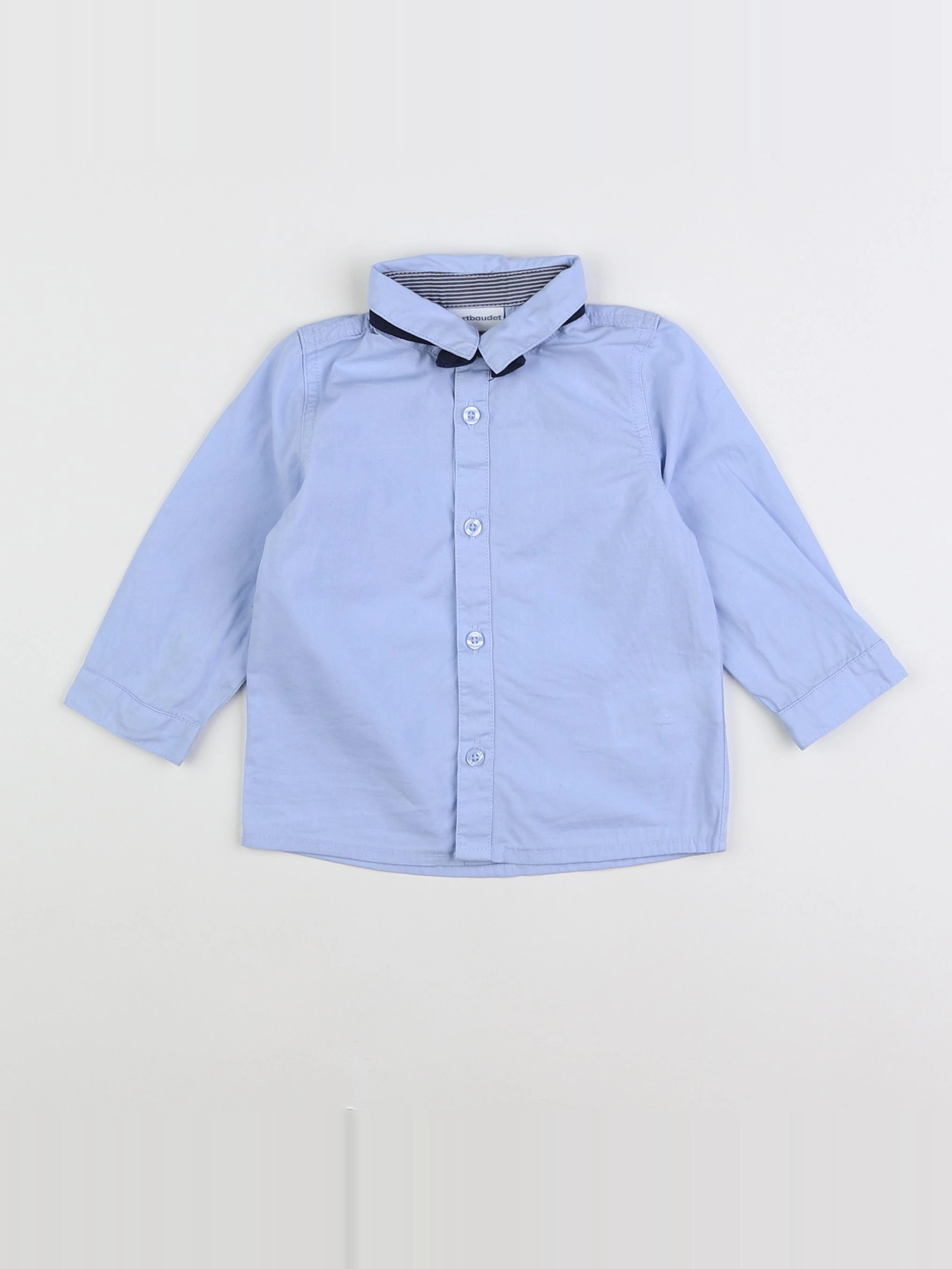 Vertbaudet - chemise bleu - 12 mois