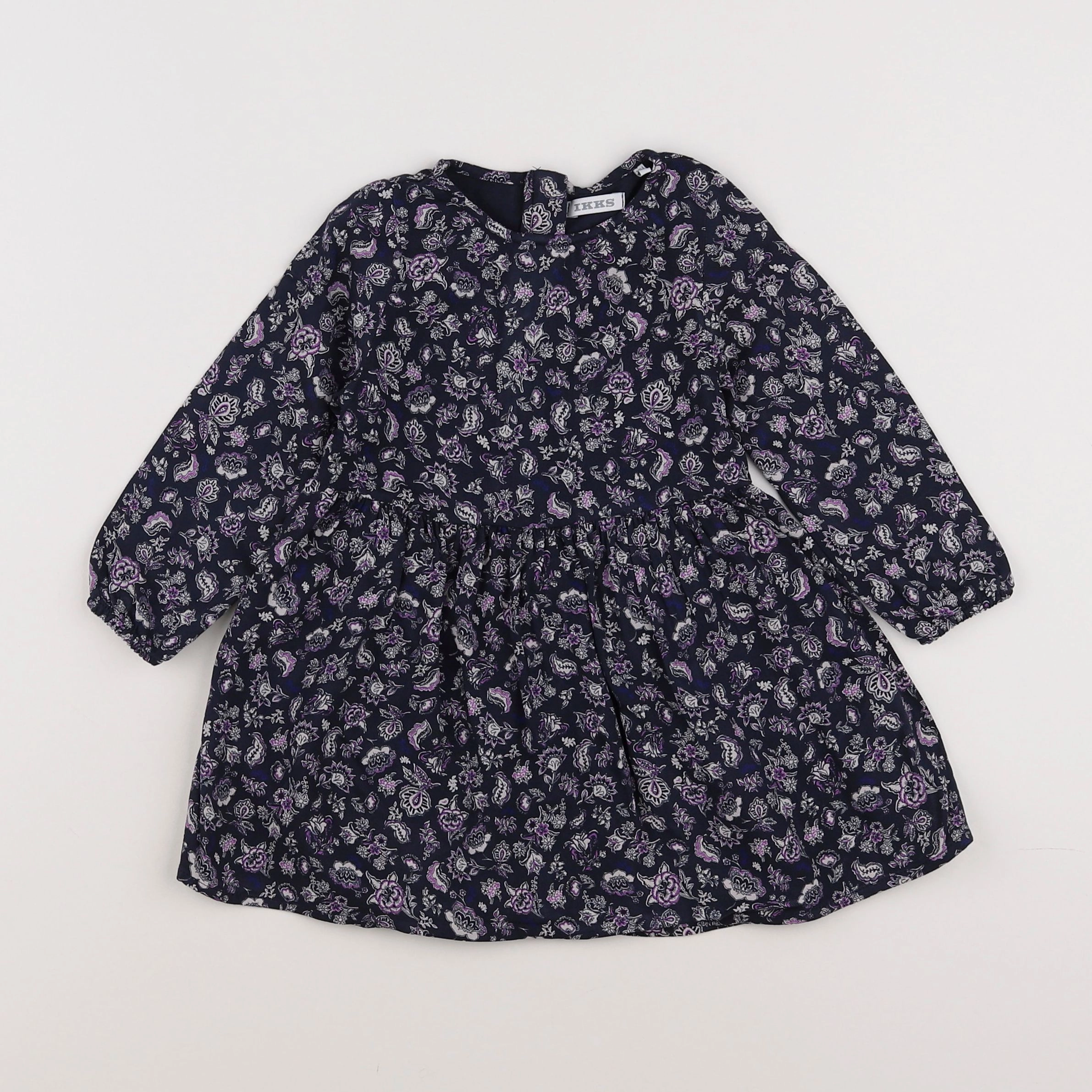 IKKS - robe bleu, violet - 18 mois