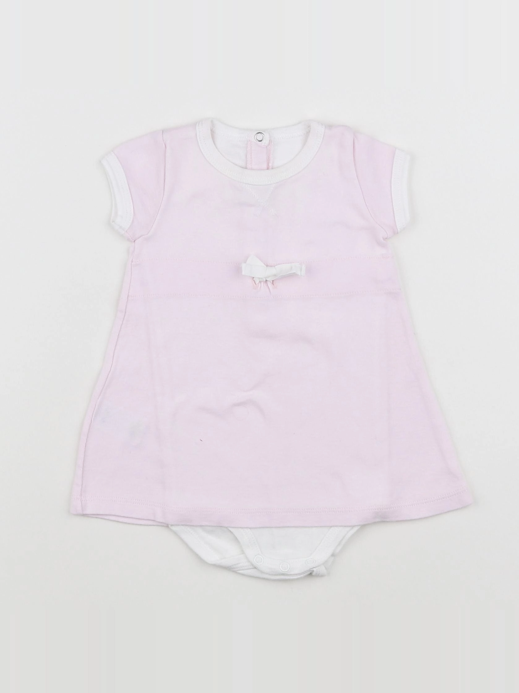 Petit Bateau - body robe rose - 6 mois