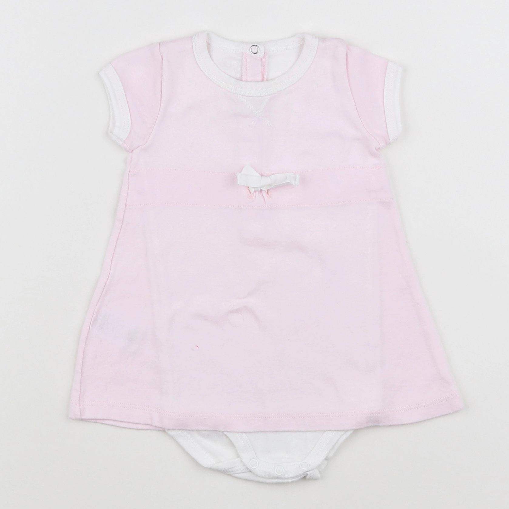 Petit Bateau - body robe rose - 6 mois