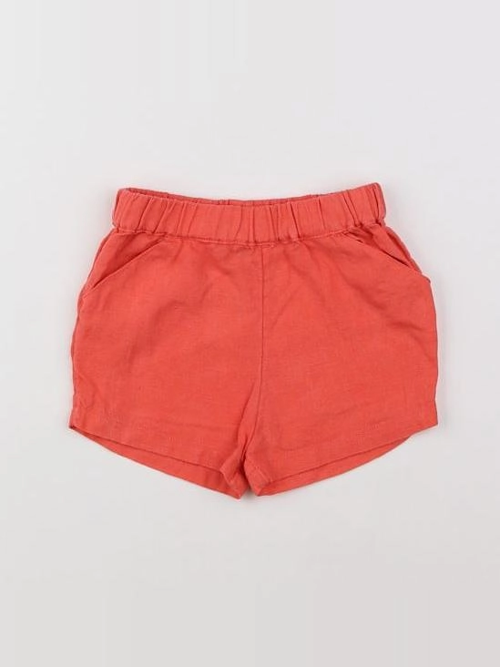 Petit Bateau - short orange - 12 mois