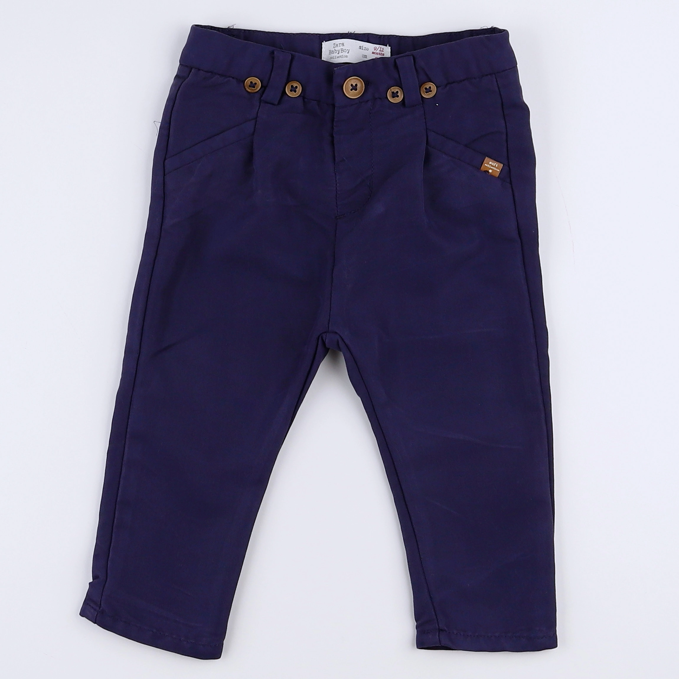 Zara - pantalon bleu - 9/12 mois