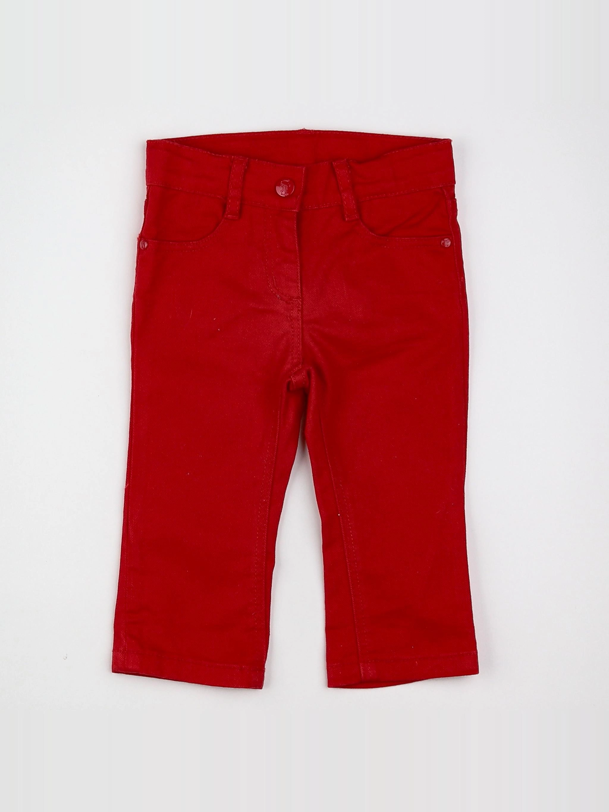 Jacadi - jean rouge - 12 mois