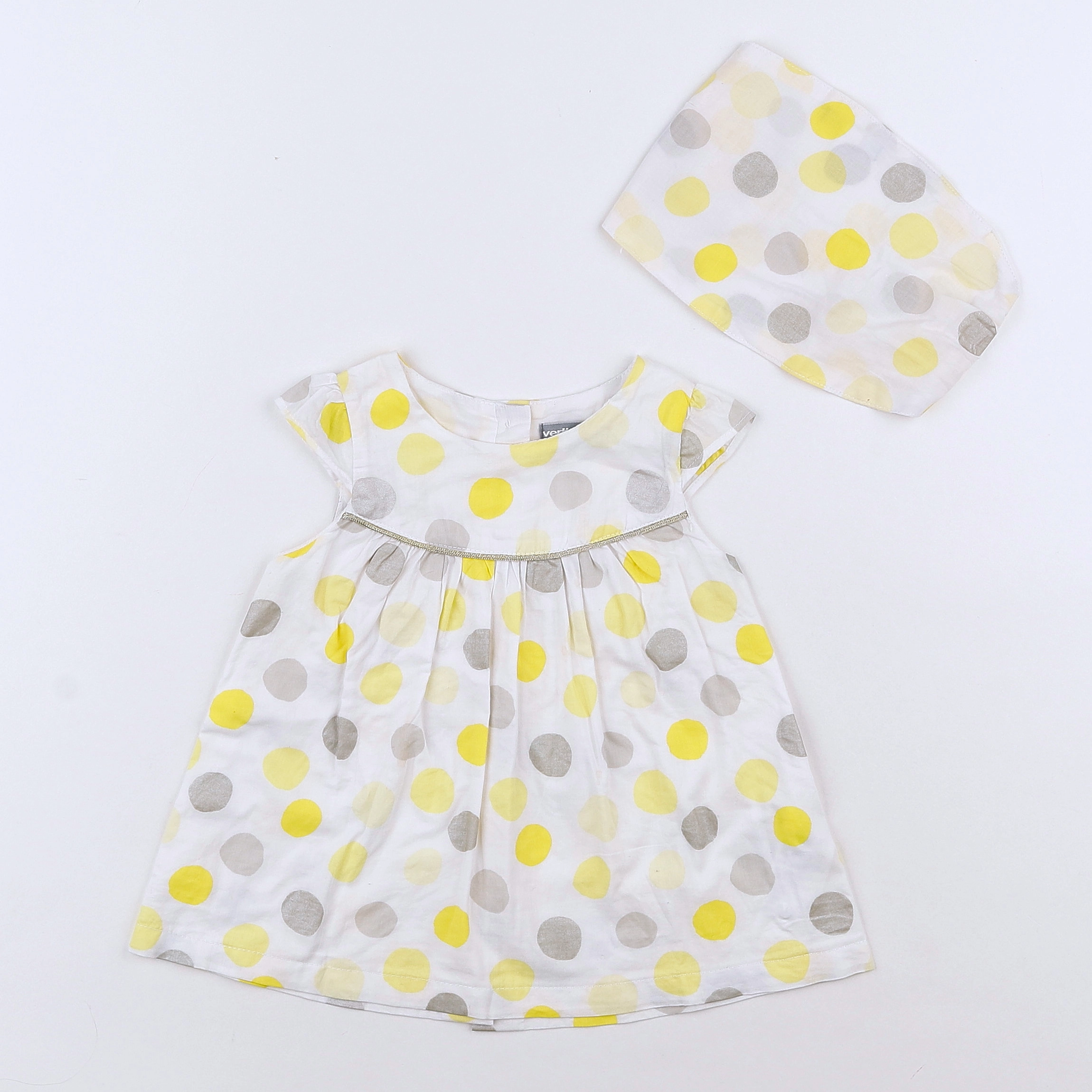 Vertbaudet - blouse blanc, jaune - 18 mois