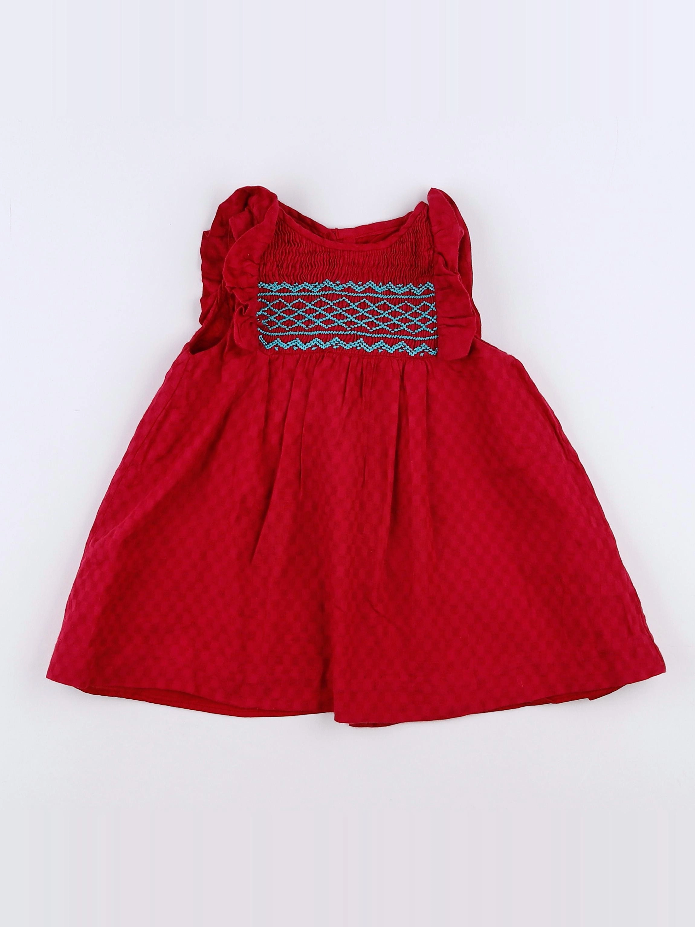 Natalys - robe rouge - 9 mois
