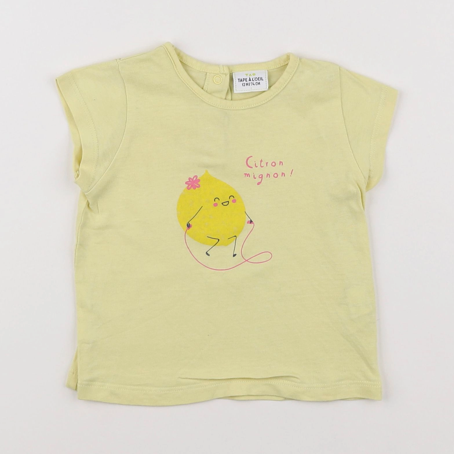 Tape à l'oeil - tee-shirt jaune - 12 mois