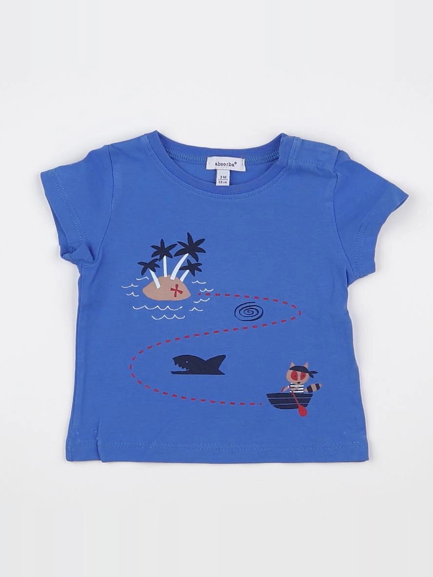 Absorba - tee-shirt bleu - 3 mois