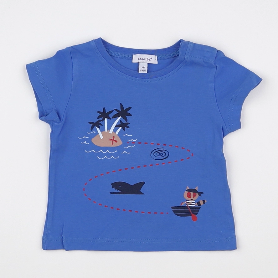 Absorba - tee-shirt bleu - 3 mois